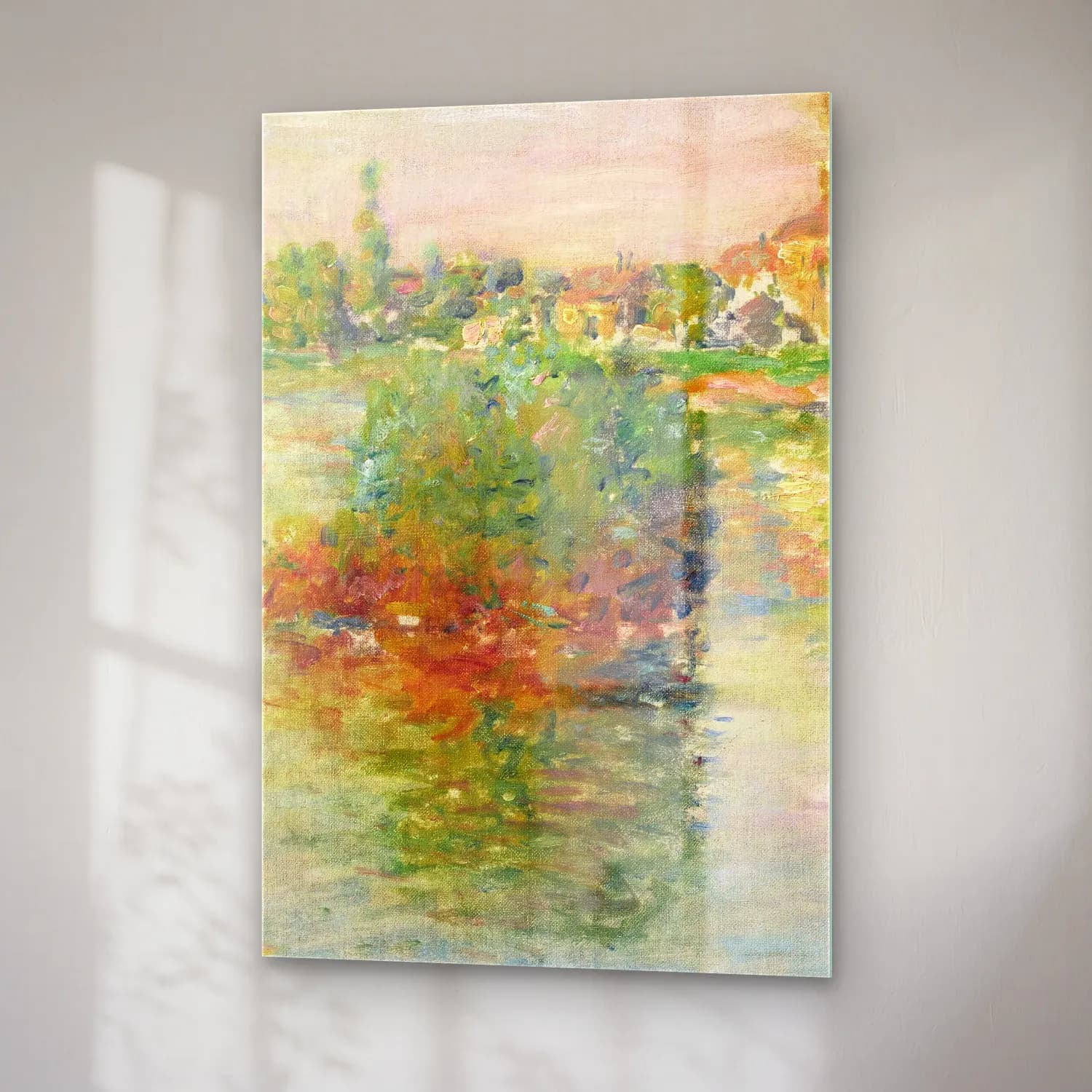Claude Monet – La Seine à Lavacourt cam tablo — sağ açıdan görünüm