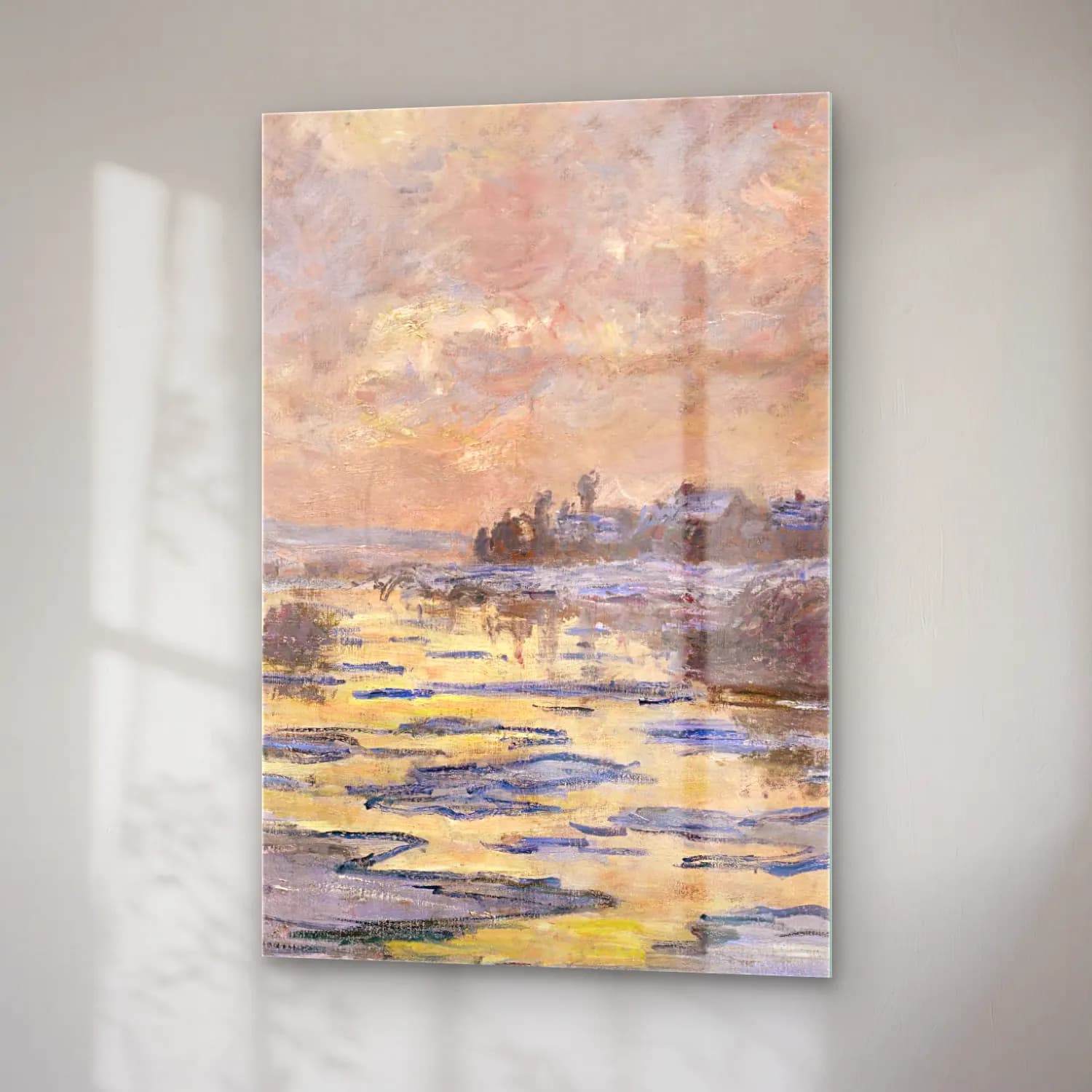 Claude Monet – La Seine à Lavacourt, débâcle cam tablo — sağ açıdan görünüm