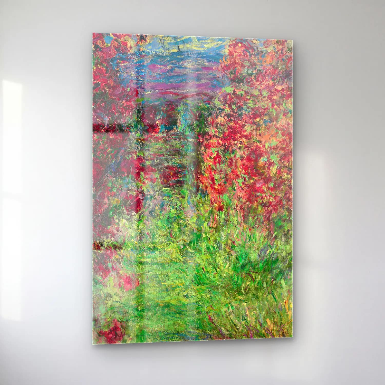 Claude Monet – La maison dans les roses cam tablo — sol açıdan görünüm