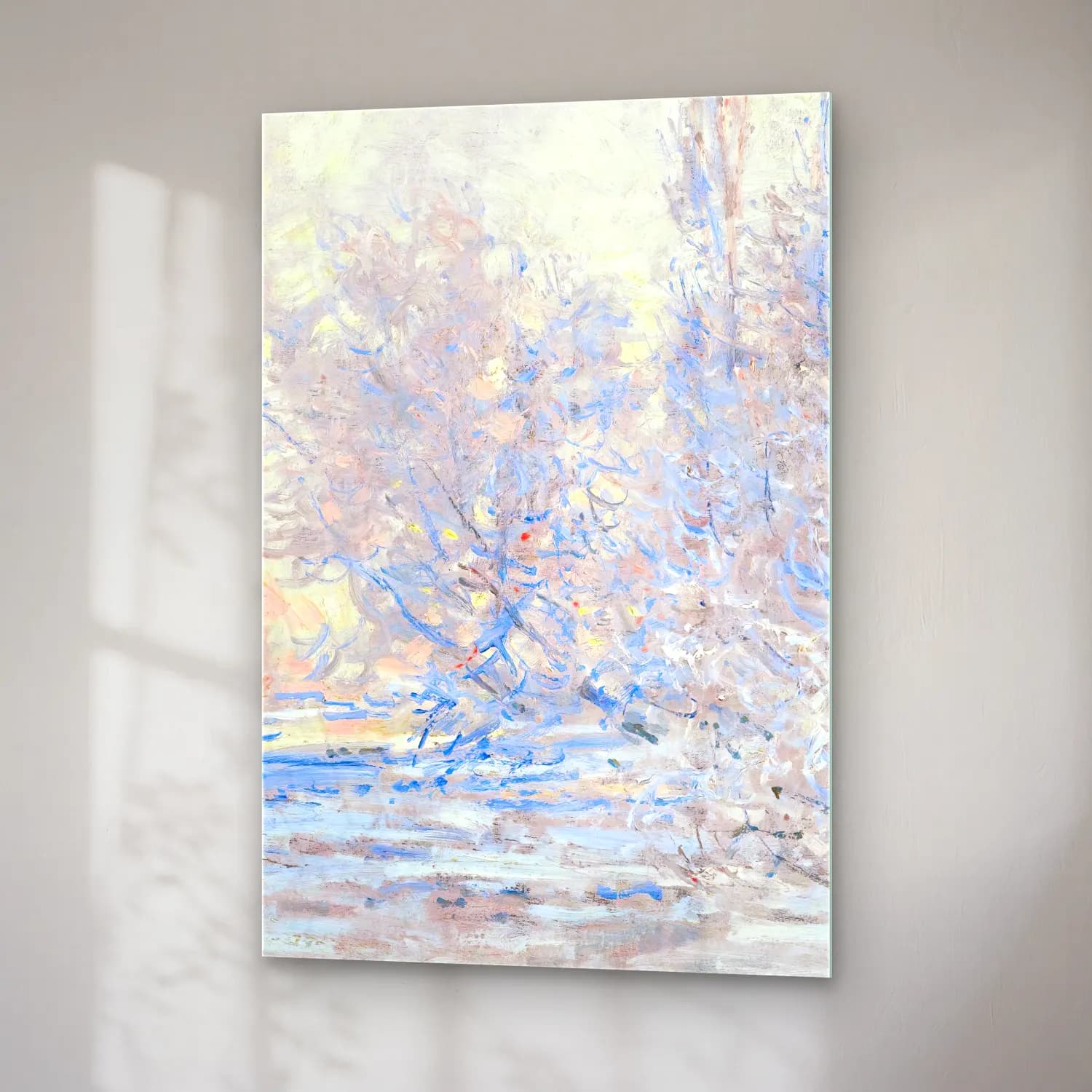 Claude Monet – Le Givre À Giverny cam tablo — sağ açıdan görünüm