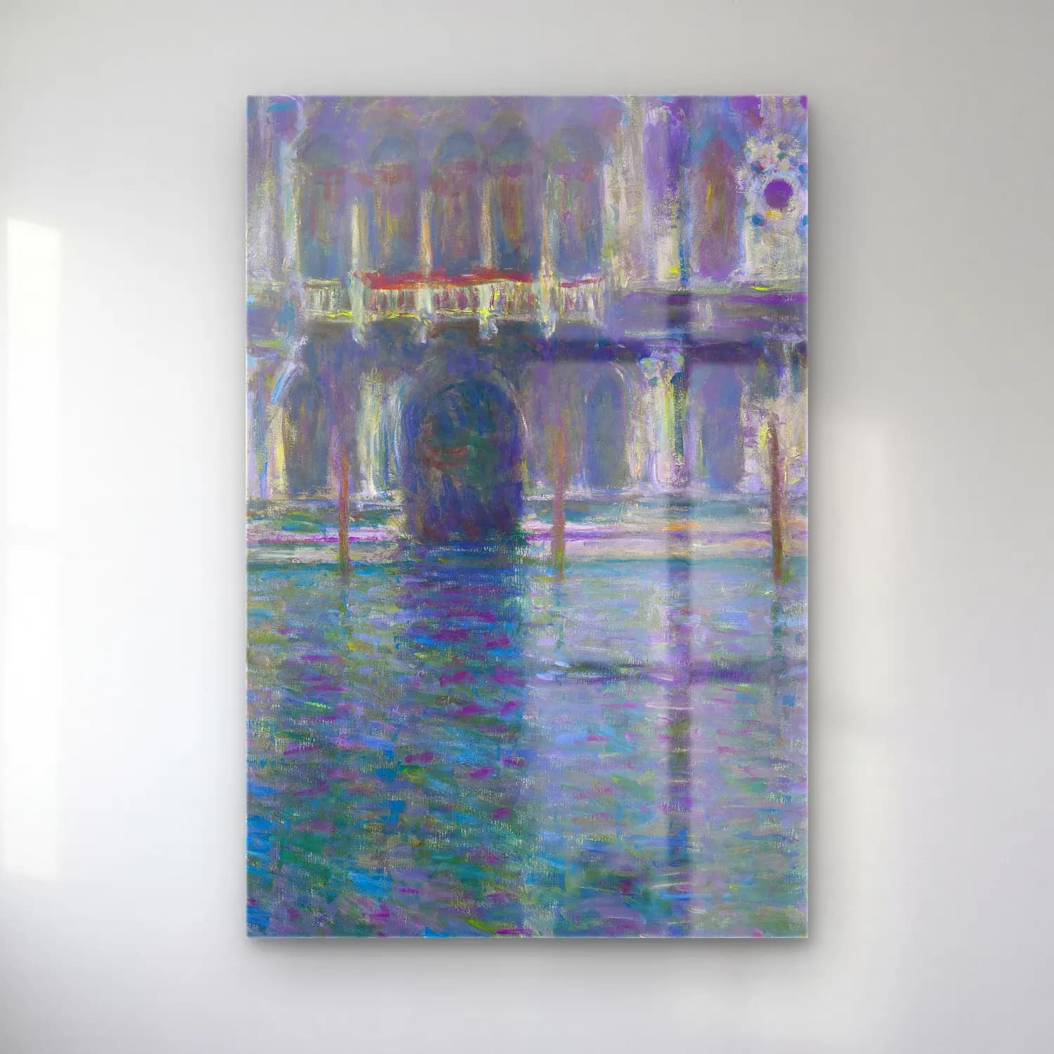 Claude Monet – Le Palais Contarini cam tablo — Claude Monet – Le Palais Contarini — empresyonist venedik kanalları
