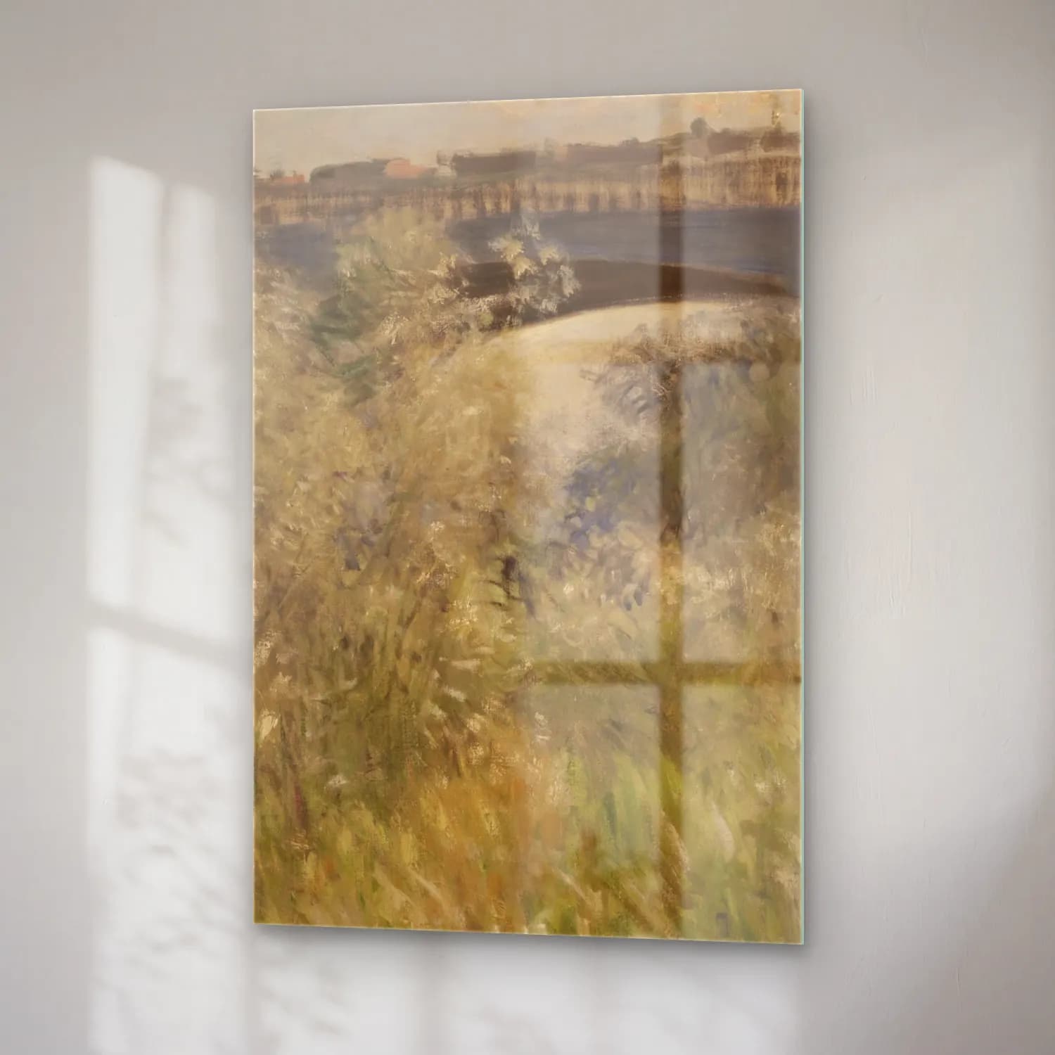 Claude Monet – Le Pont d` Argenteuil cam tablo — sağ açıdan görünüm