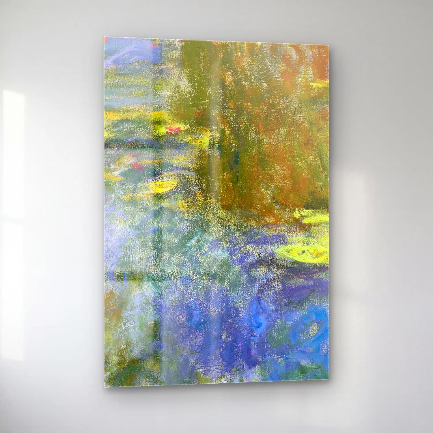 Claude Monet – Le bassin aux nymphéas (circa 1917-1919) cam tablo — sol açıdan görünüm