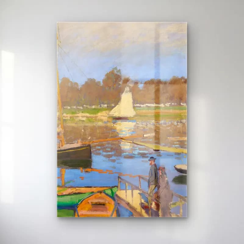 Claude Monet – Le bassin d’Argenteuil cam tablo — Claude Monet – Le bassin d’Argenteuil — empresyonist liman ve tekneler