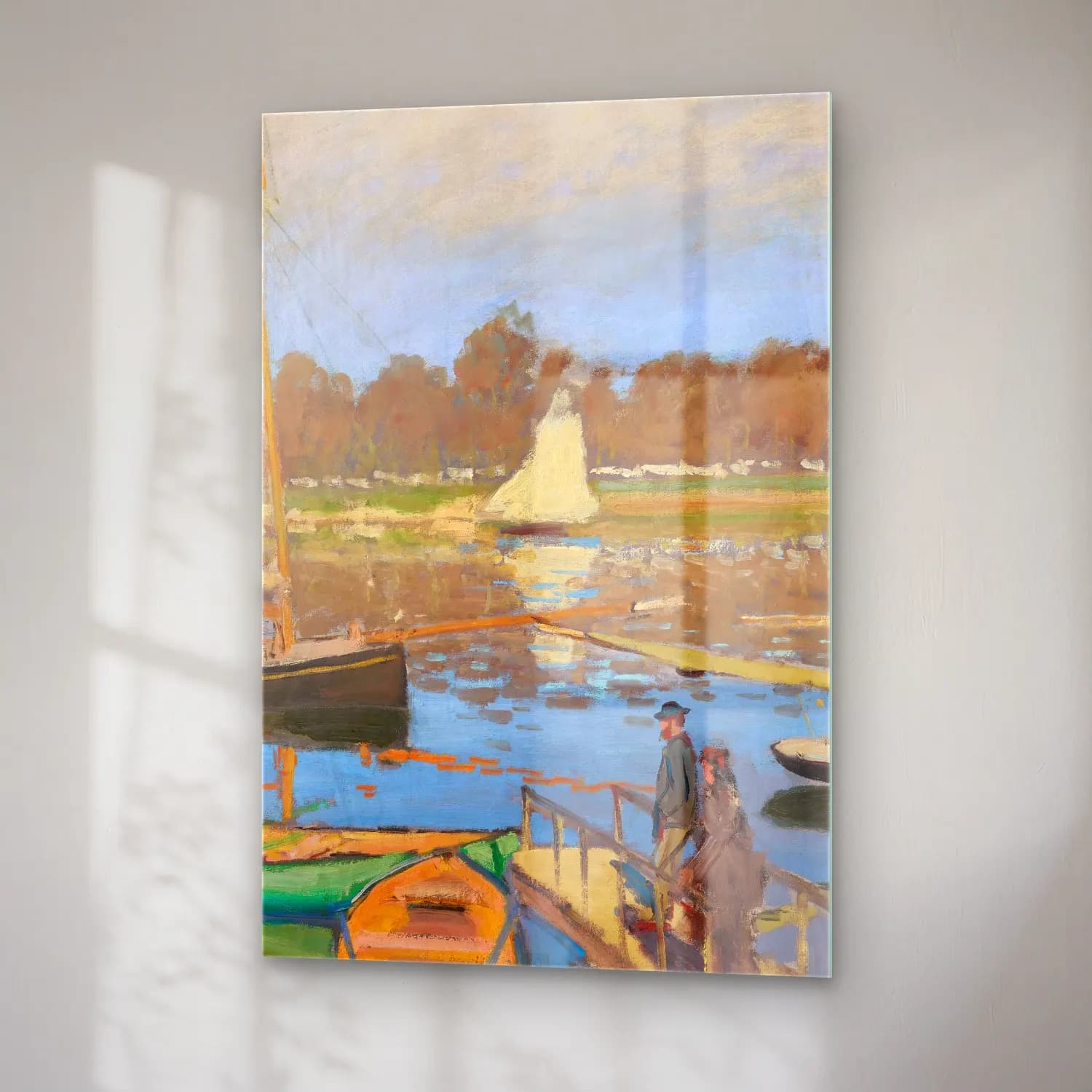 Claude Monet – Le bassin d’Argenteuil cam tablo — sağ açıdan görünüm