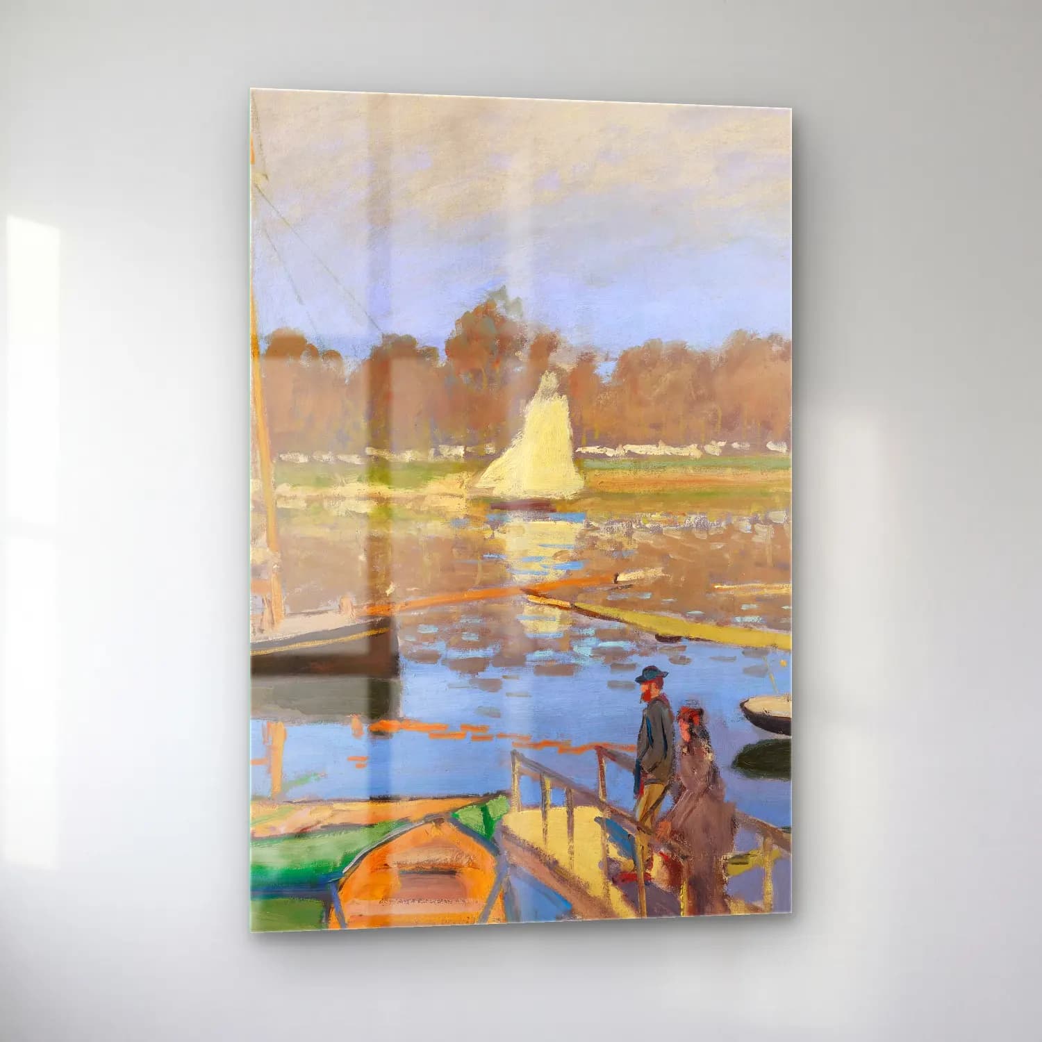 Claude Monet – Le bassin d’Argenteuil cam tablo — sol açıdan görünüm