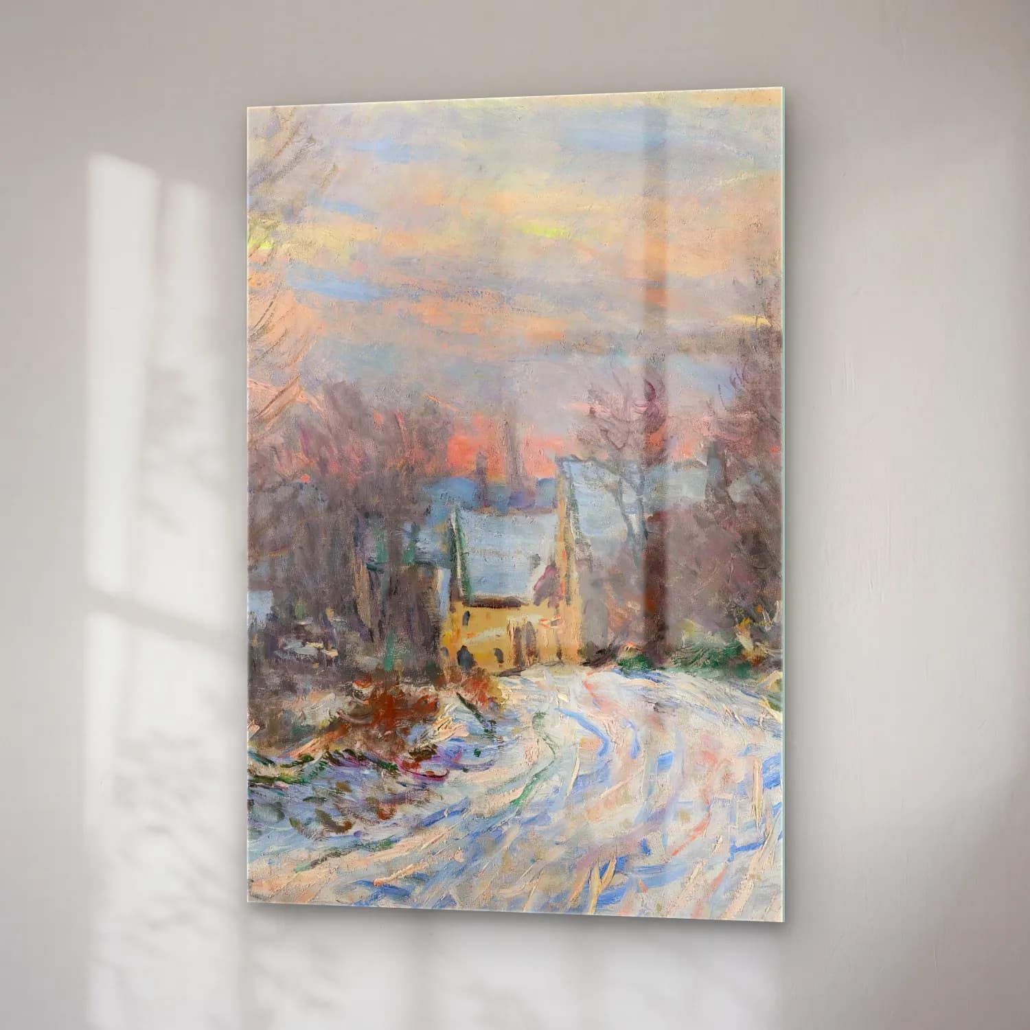Claude Monet – L’entrée De Giverny En Hiver cam tablo — sağ açıdan görünüm