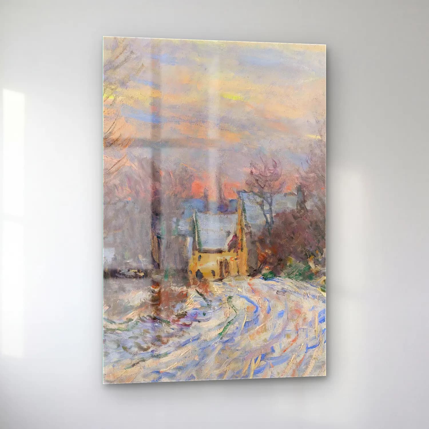 Claude Monet – L’entrée De Giverny En Hiver cam tablo — sol açıdan görünüm