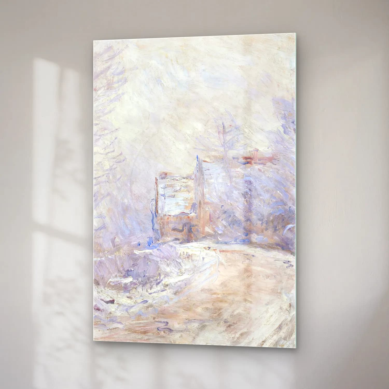 Claude Monet – L’entrée de Giverny sous la neige cam tablo — sağ açıdan görünüm