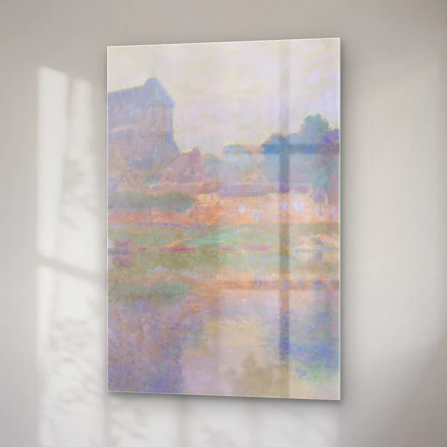 Claude Monet – L’église De Vernon, Temps Gris cam tablo — sağ açıdan görünüm