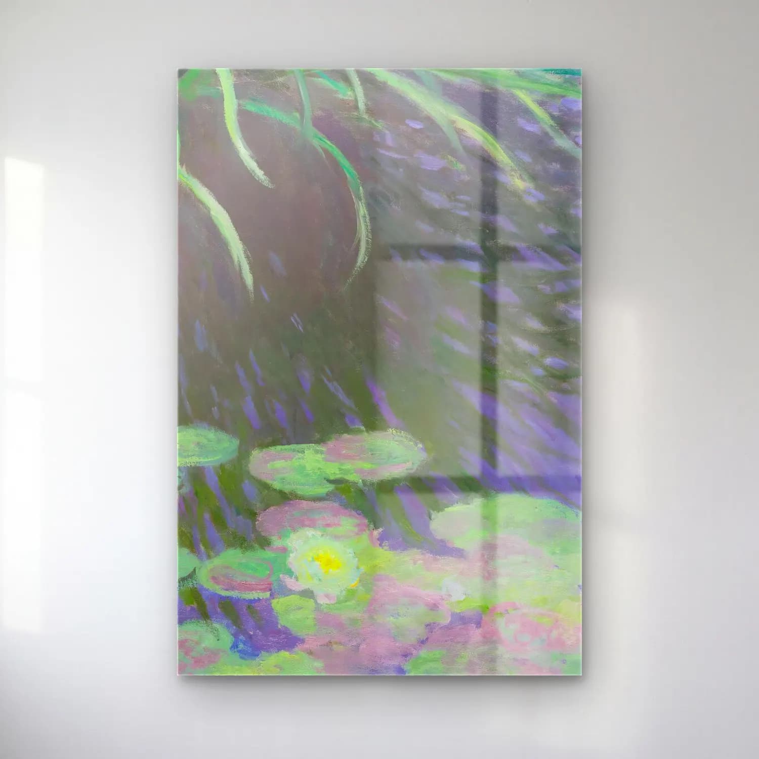 Claude Monet – Nymphéas Avec Reflets De Hautes Herbes cam tablo — Claude Monet – Nymphéas Avec Reflets De Hautes Herbes — empresyonist nilüfer göleti