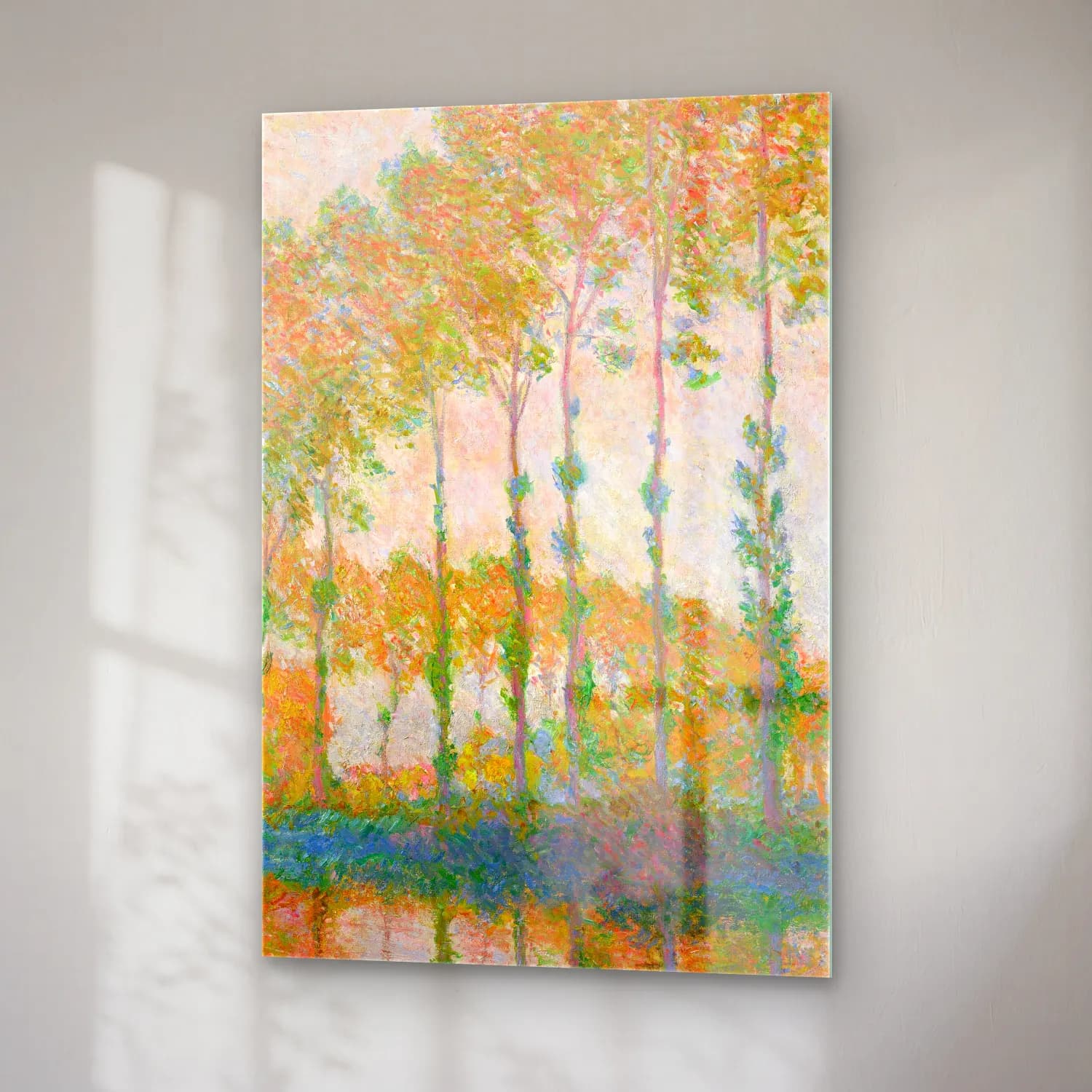 Claude Monet – Peupliers au bord de l’Epte, automne cam tablo — sağ açıdan görünüm
