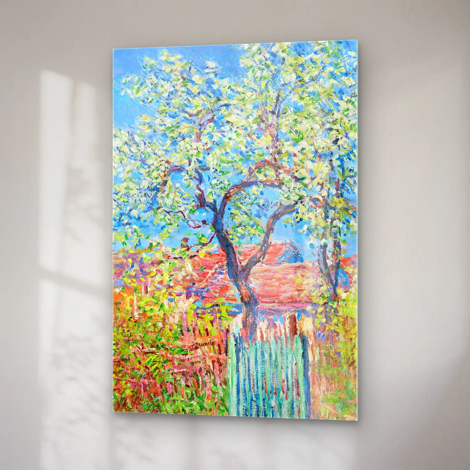 Claude Monet – Poirier En Fleurs cam tablo — sağ açıdan görünüm
