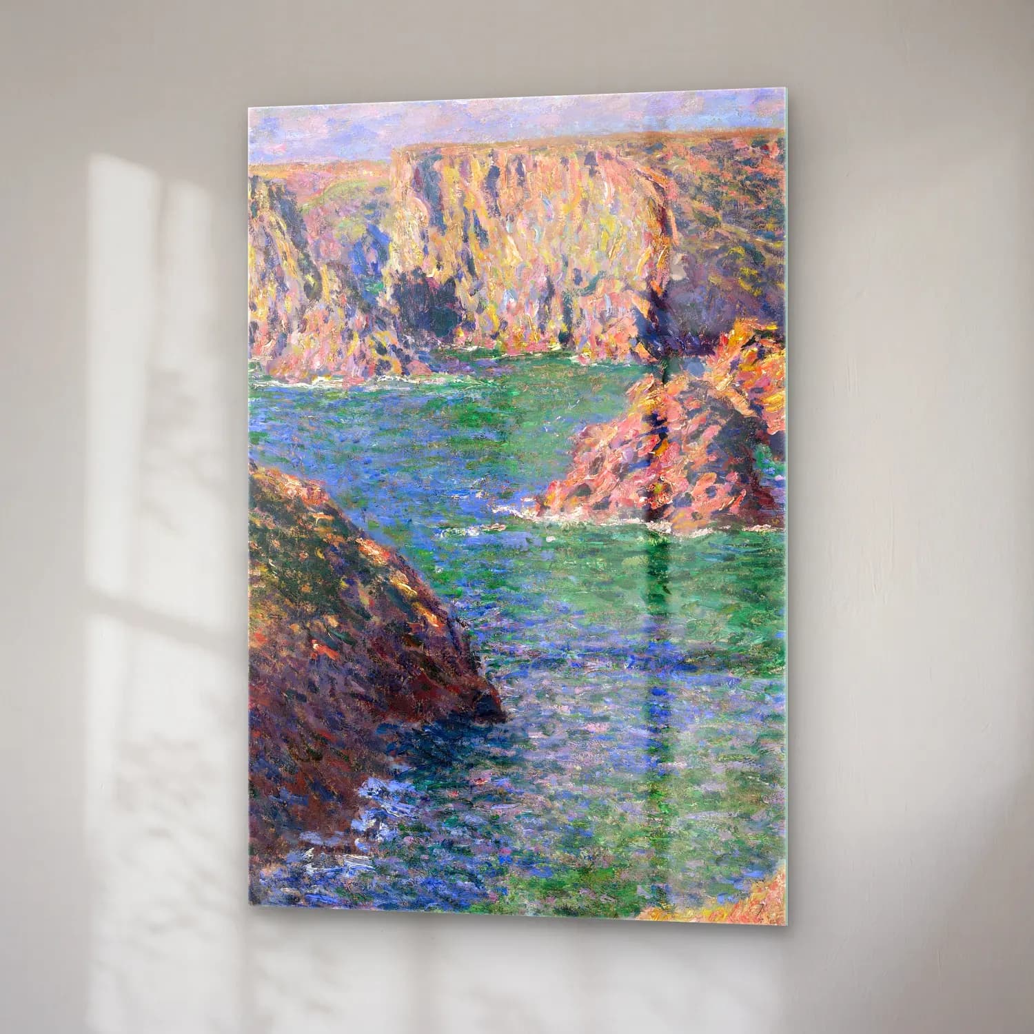Claude Monet – Poppy Field (Giverny) cam tablo — sağ açıdan görünüm