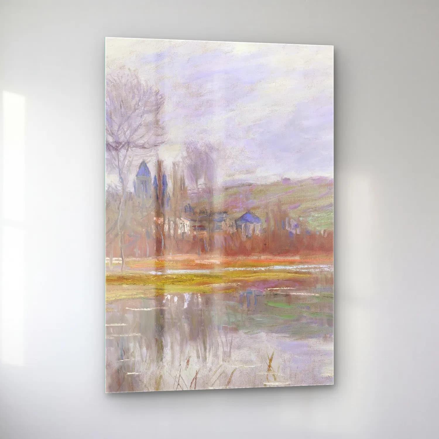 Claude Monet – Printemps À Vétheuil cam tablo — sol açıdan görünüm