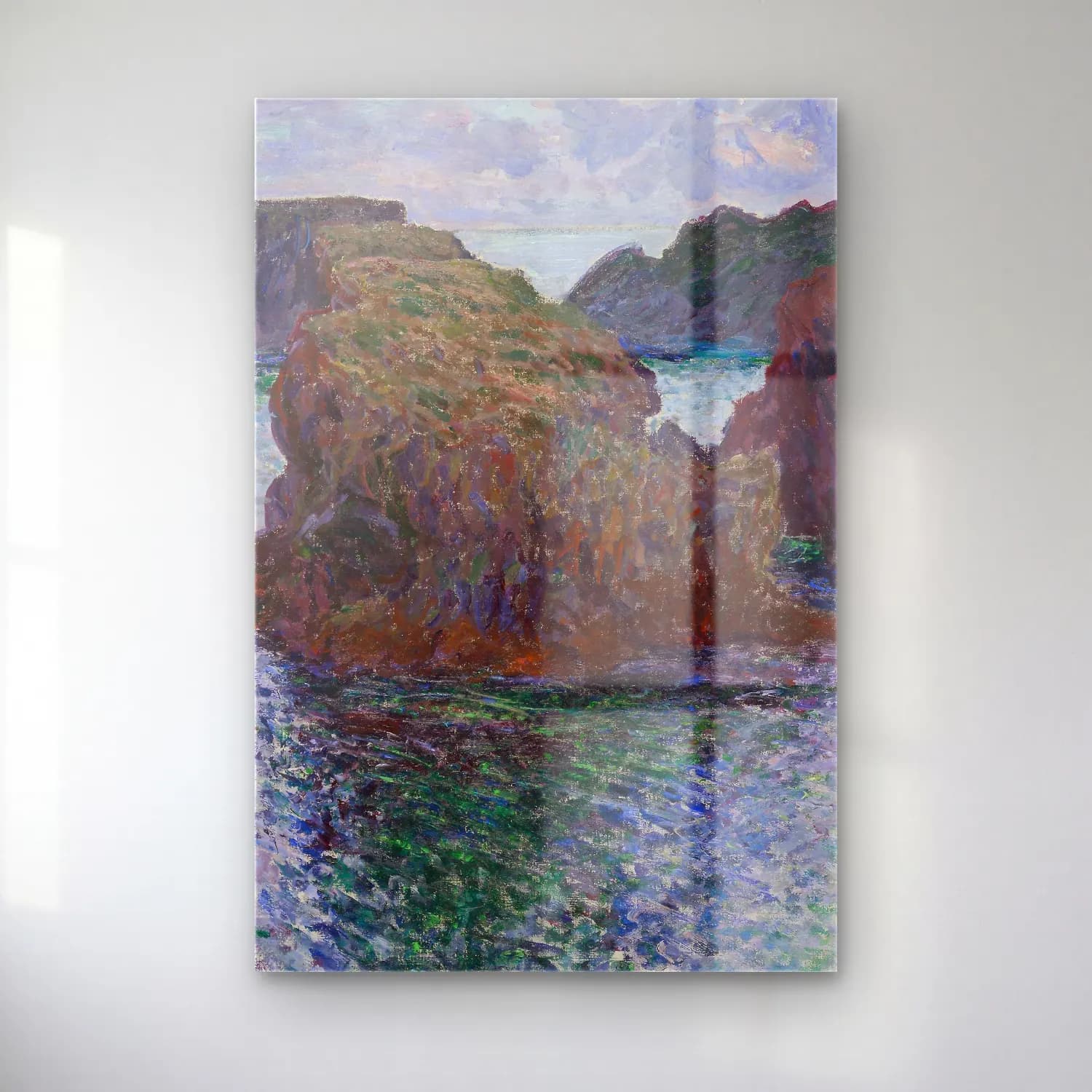 Claude Monet – Rocks at Port-Goulphar, Belle-Île cam tablo — Claude Monet – Rocks at Port-Goulphar, Belle-Île — empresyonist i̇talyan sahili