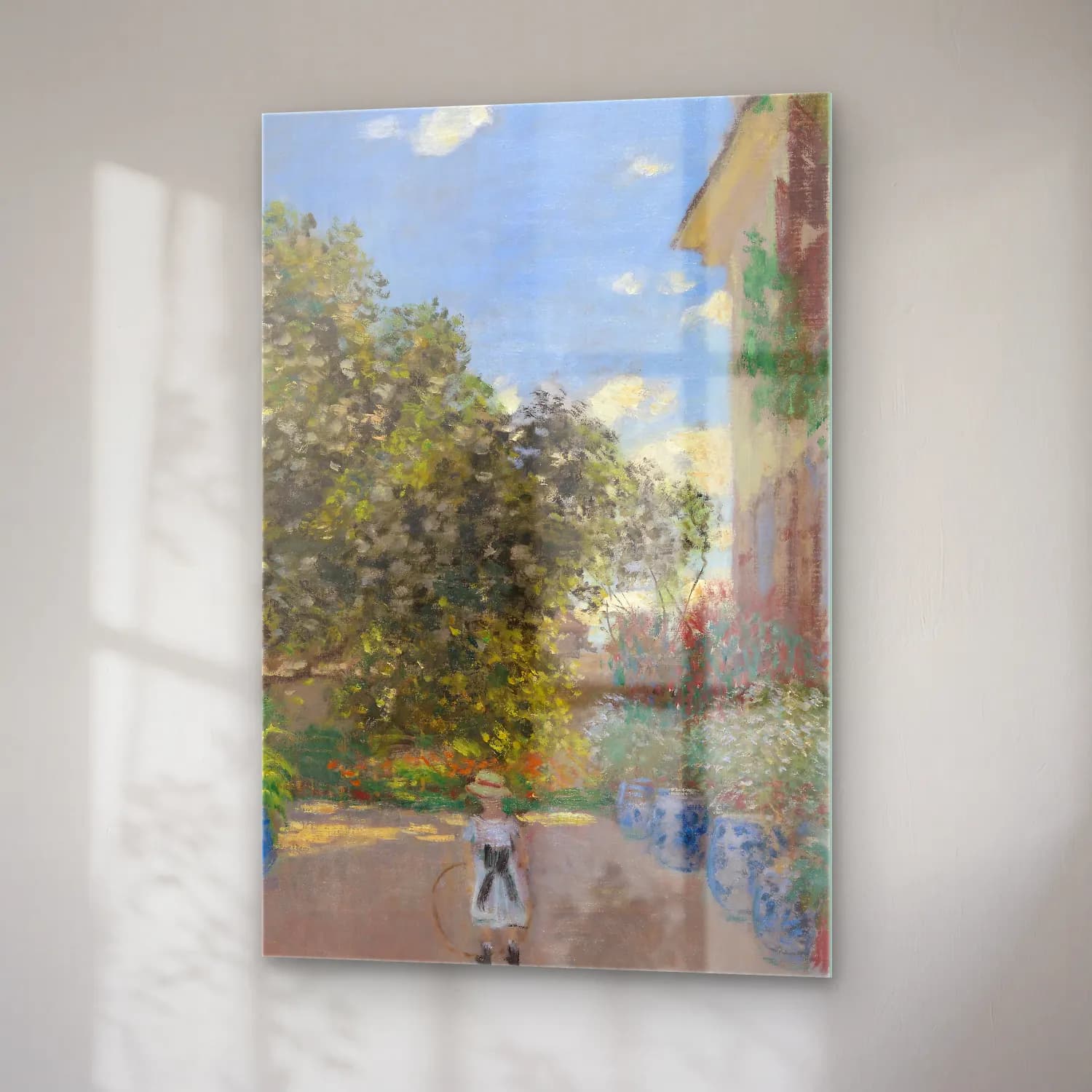 Claude Monet – The Artist’s House at Argenteuil cam tablo — sağ açıdan görünüm