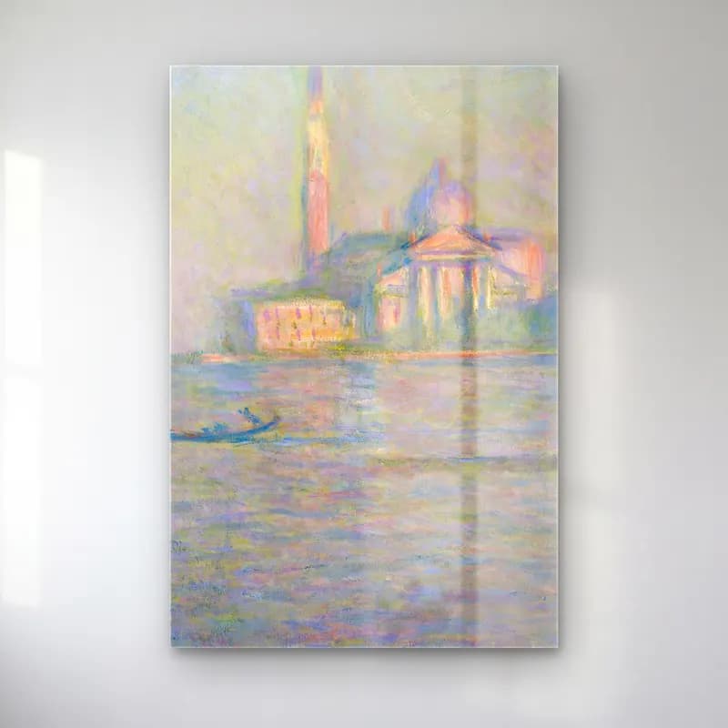 Claude Monet – The Church of San Giorgio Maggiore, Venice cam tablo — Claude Monet – The Church of San Giorgio Maggiore, Venice — empresyonist venedik kanalları