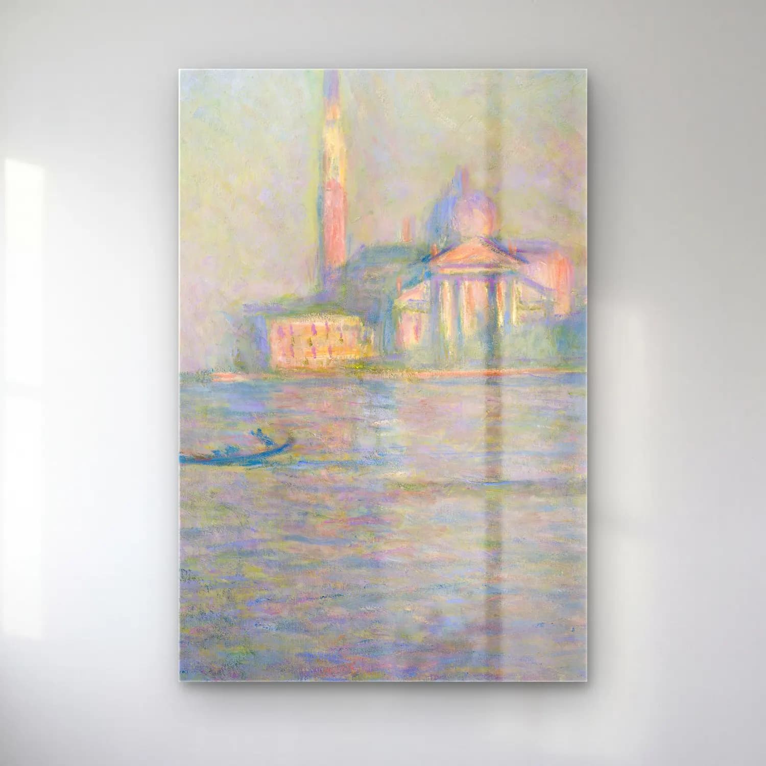 Claude Monet – The Church of San Giorgio Maggiore, Venice cam tablo — Claude Monet – The Church of San Giorgio Maggiore, Venice — empresyonist venedik kanalları