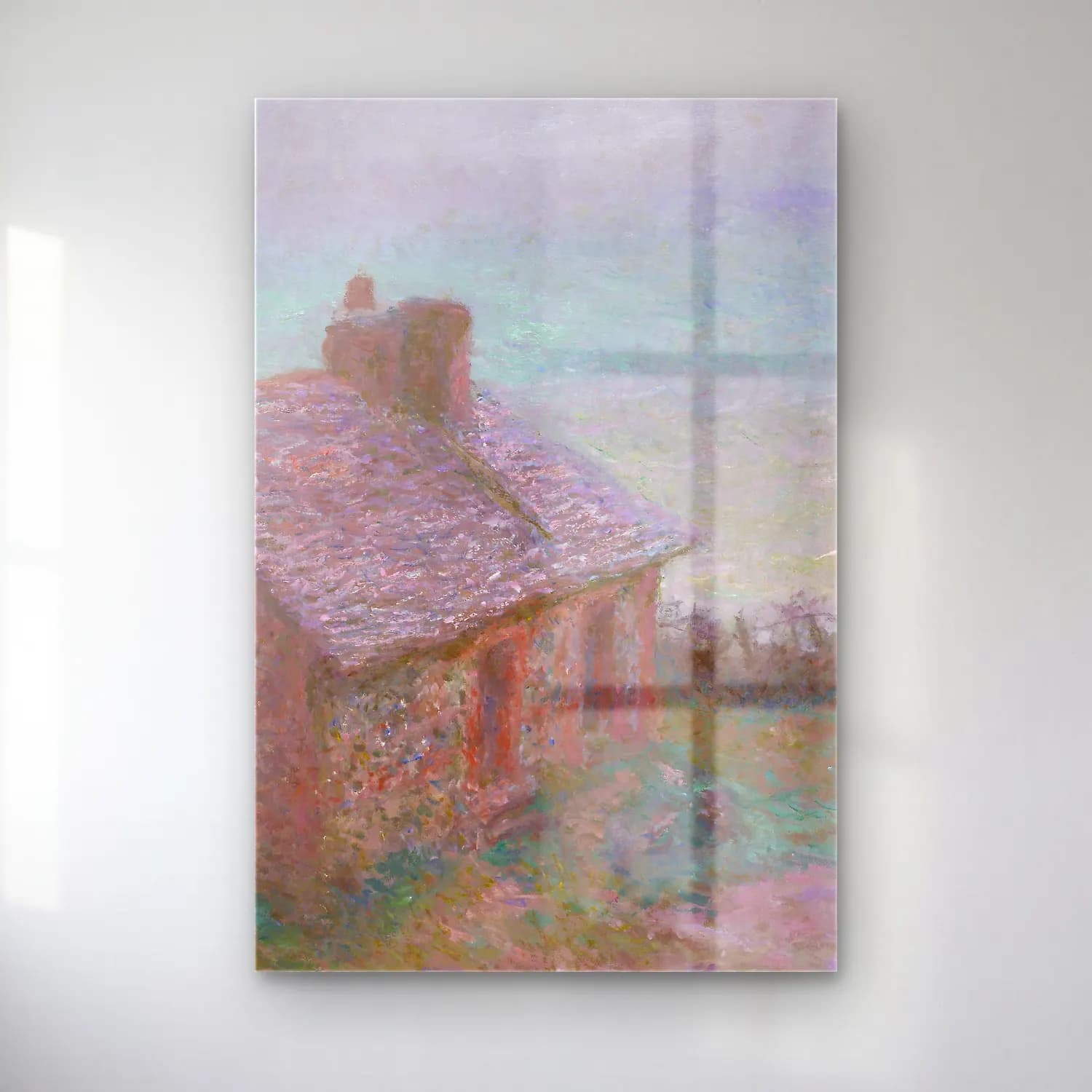 Claude Monet – The Customs House at Varengeville cam tablo — Claude Monet – The Customs House at Varengeville — empresyonist kır evi