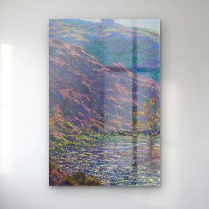 Claude Monet – The Petite Creuse River cam tablo — Claude Monet – The Petite Creuse River — empresyonist dağ manzarası