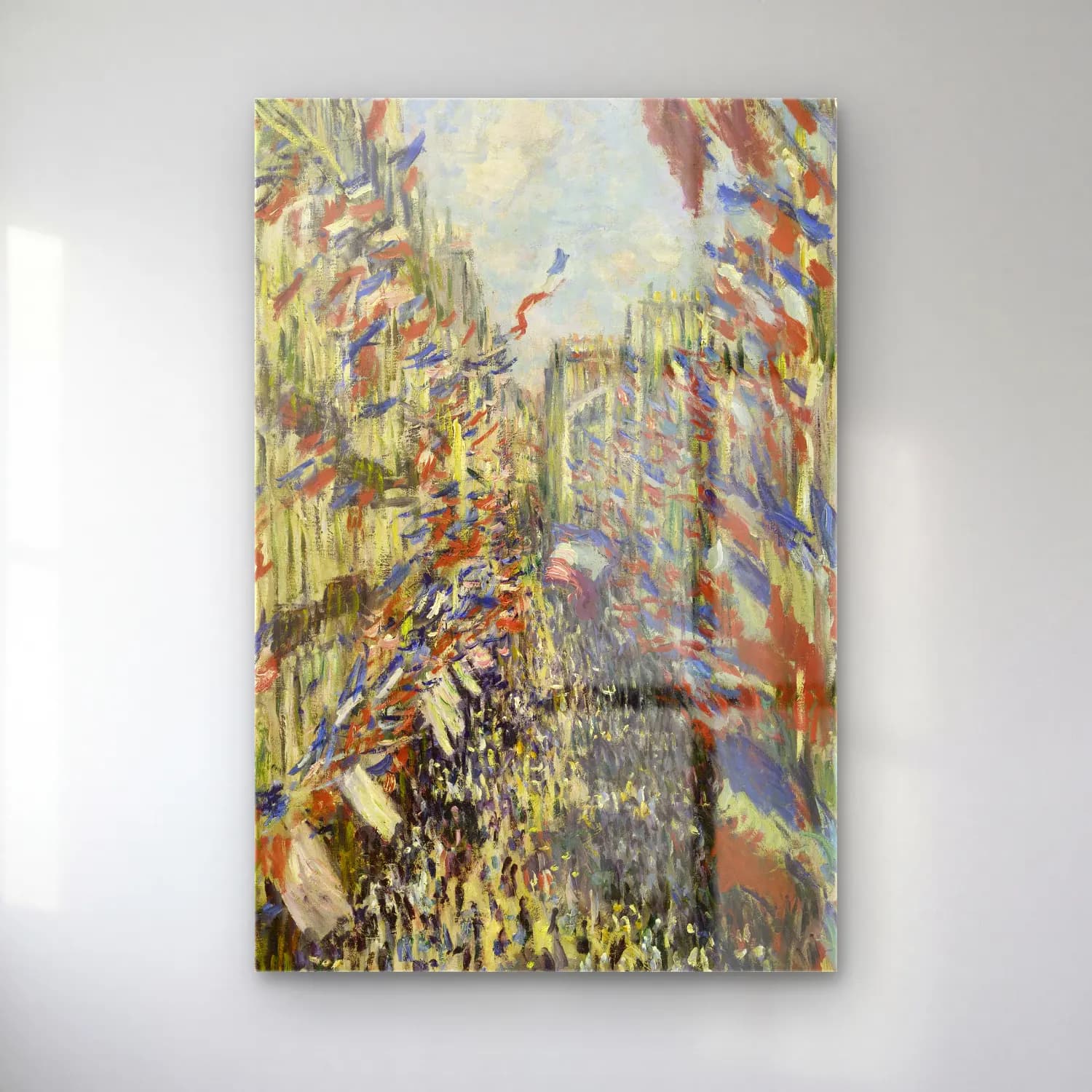 Claude Monet – The Rue Montorgueil in Paris. Celebration of June 30 cam tablo — Claude Monet – The Rue Montorgueil in Paris. Celebration of June 30 — empresyonist kalabalık cadde
