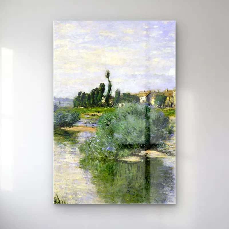 Claude Monet – The Seine at Lavacourt cam tablo — Claude Monet – The Seine at Lavacourt — empresyonist kırda nehir