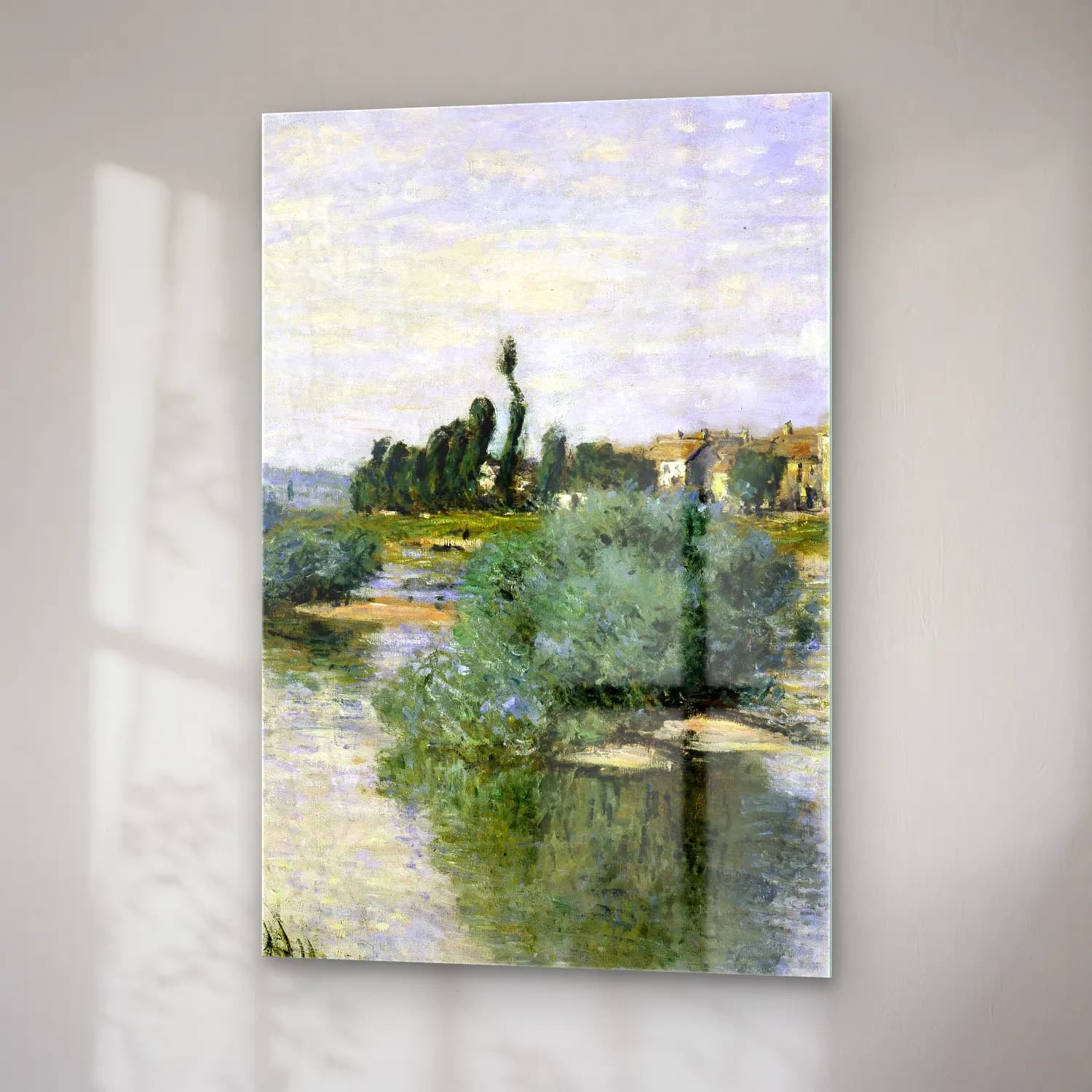 Claude Monet – The Seine at Lavacourt cam tablo — sağ açıdan görünüm