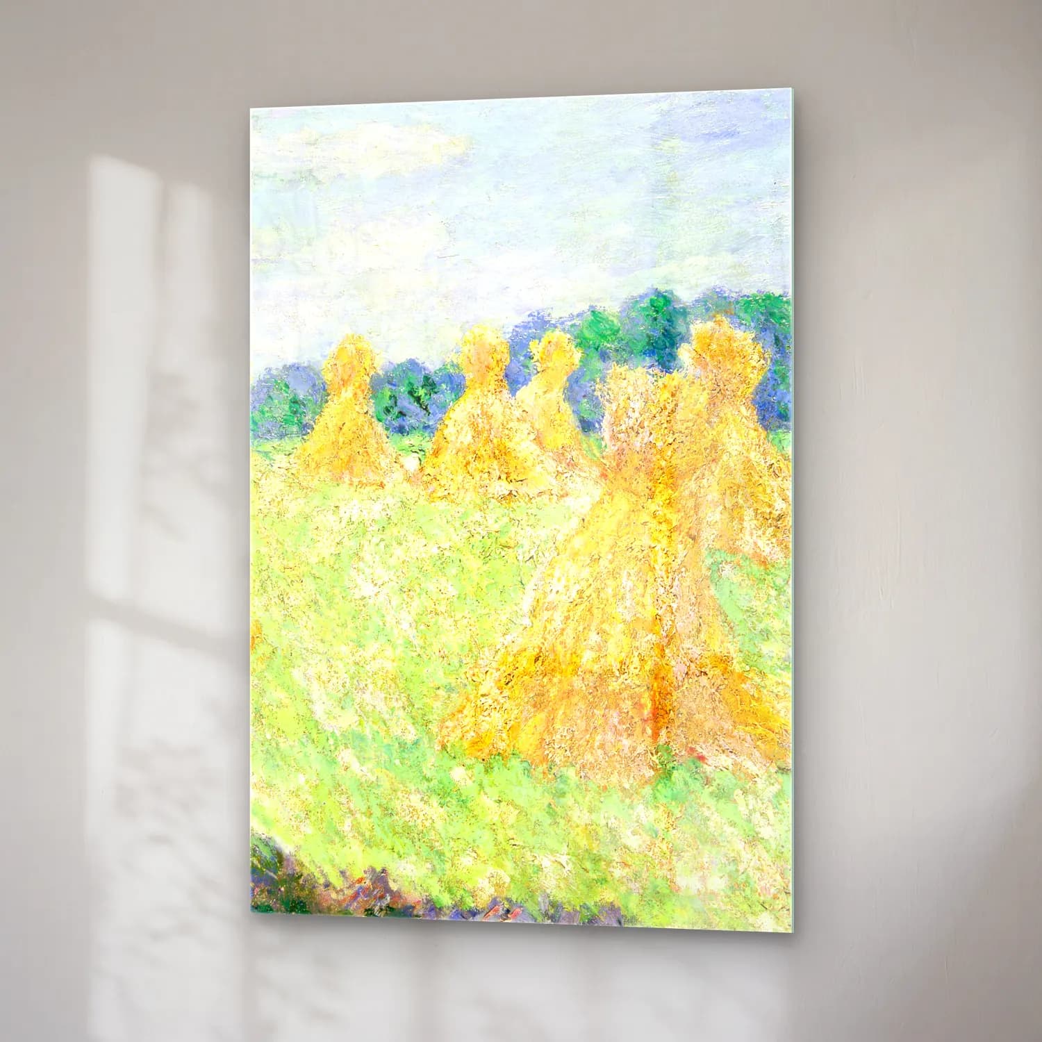 Claude Monet – The Young Ladies of Giverny, Sun Effect cam tablo — sağ açıdan görünüm