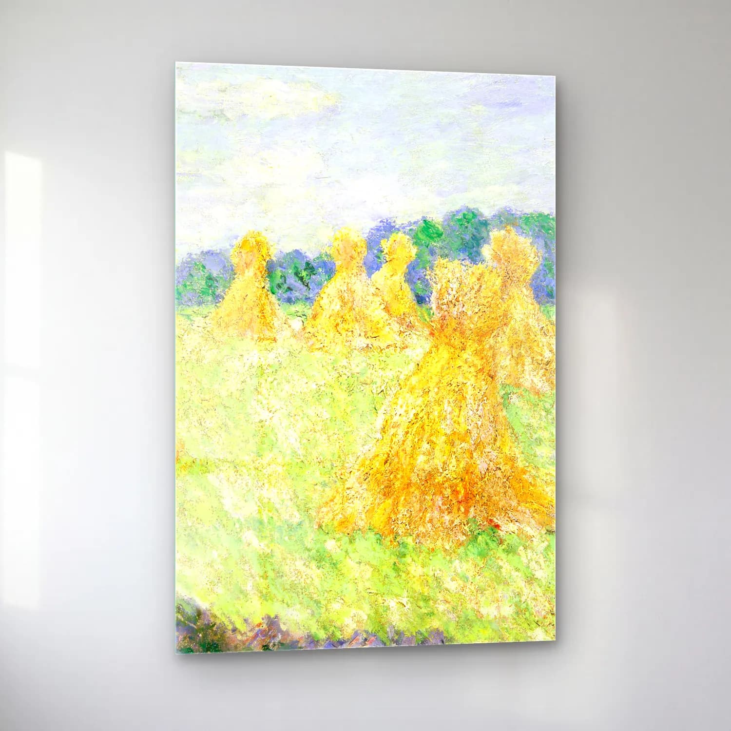 Claude Monet – The Young Ladies of Giverny, Sun Effect cam tablo — sol açıdan görünüm