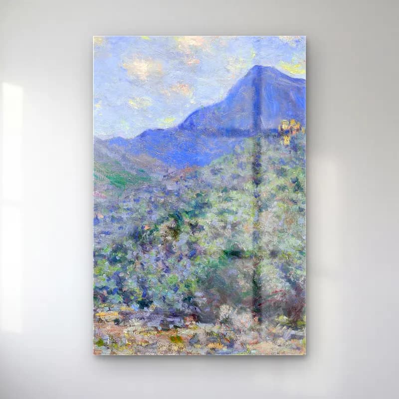 Claude Monet – Valle Buona, Near Bordighera cam tablo — Claude Monet – Valle Buona, Near Bordighera — empresyonist dağ manzarası