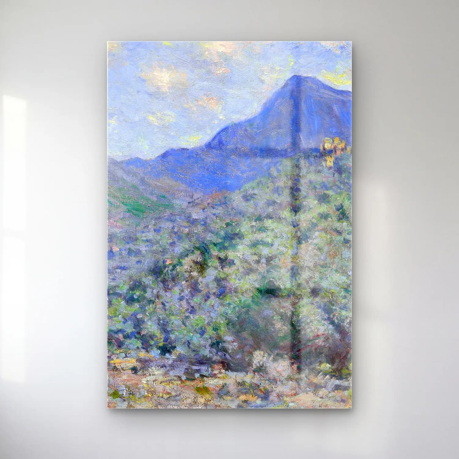 Claude Monet – Valle Buona, Near Bordighera cam tablo — Claude Monet – Valle Buona, Near Bordighera — empresyonist dağ manzarası