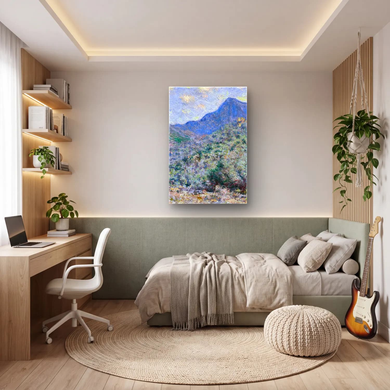 Claude Monet – Valle Buona, Near Bordighera cam tablo — genç odasında
