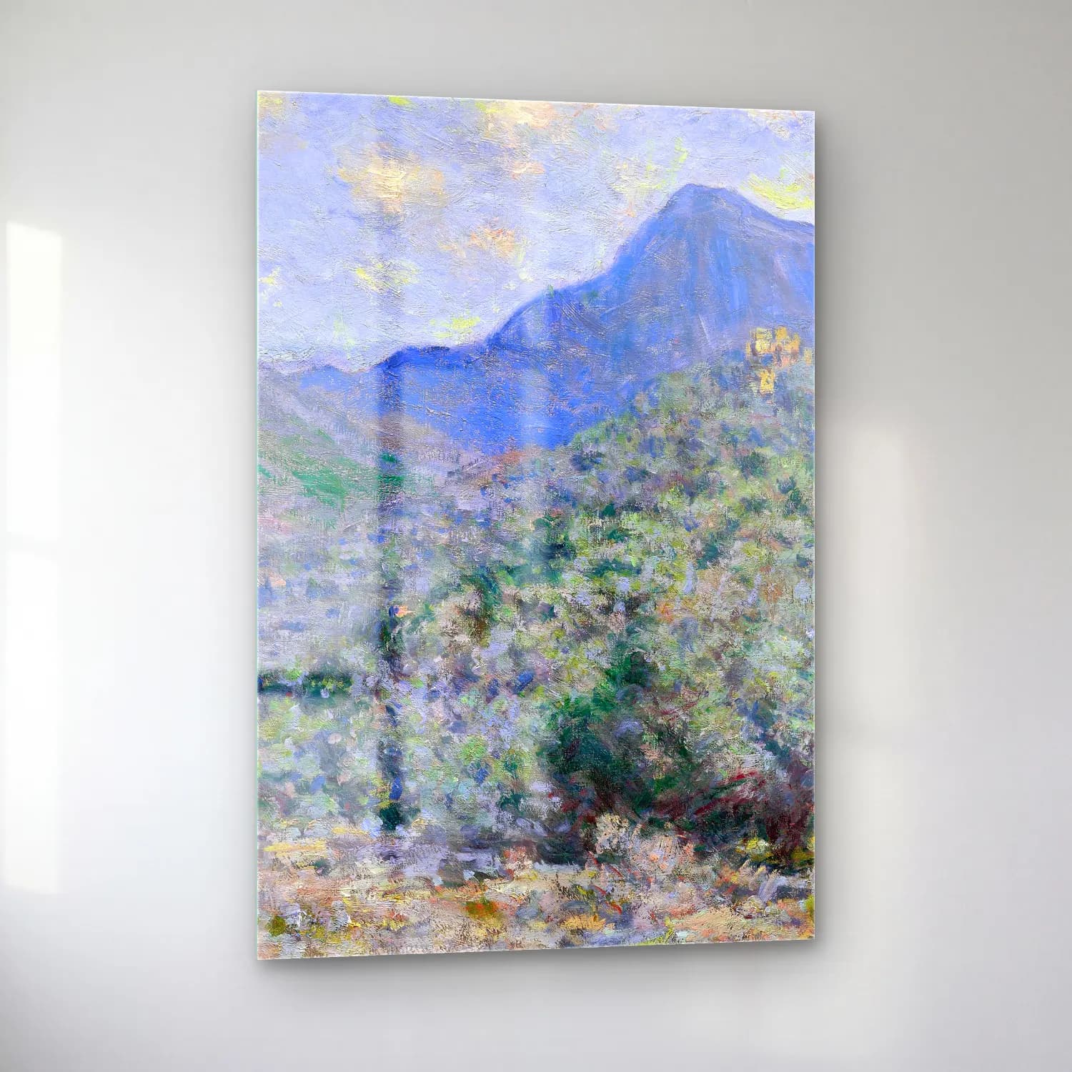 Claude Monet – Valle Buona, Near Bordighera cam tablo — sol açıdan görünüm