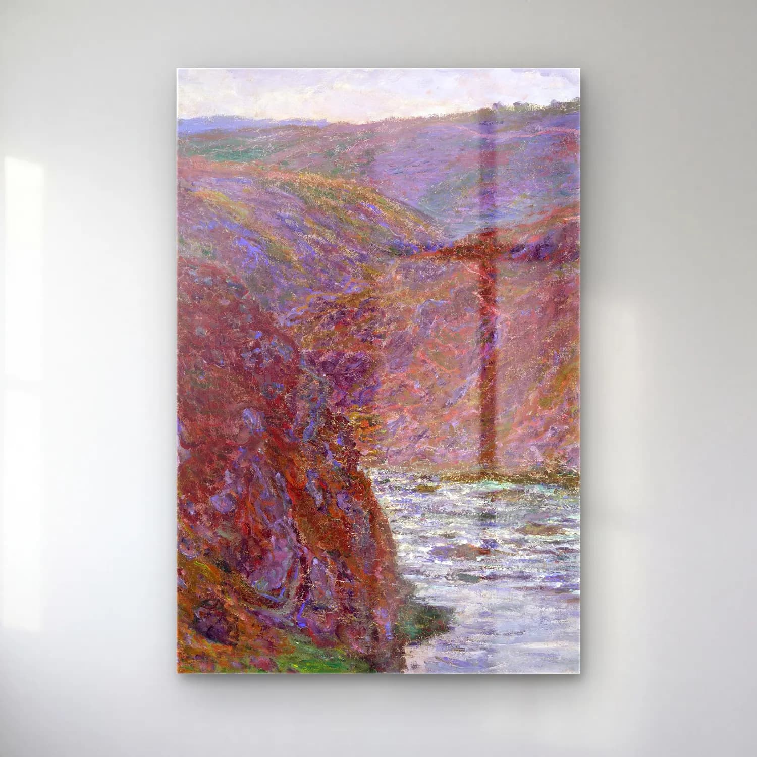 Claude Monet – Valley of the Creuse (Gray Day) cam tablo — Claude Monet – Valley of the Creuse (Gray Day) — empresyonist dağ manzarası