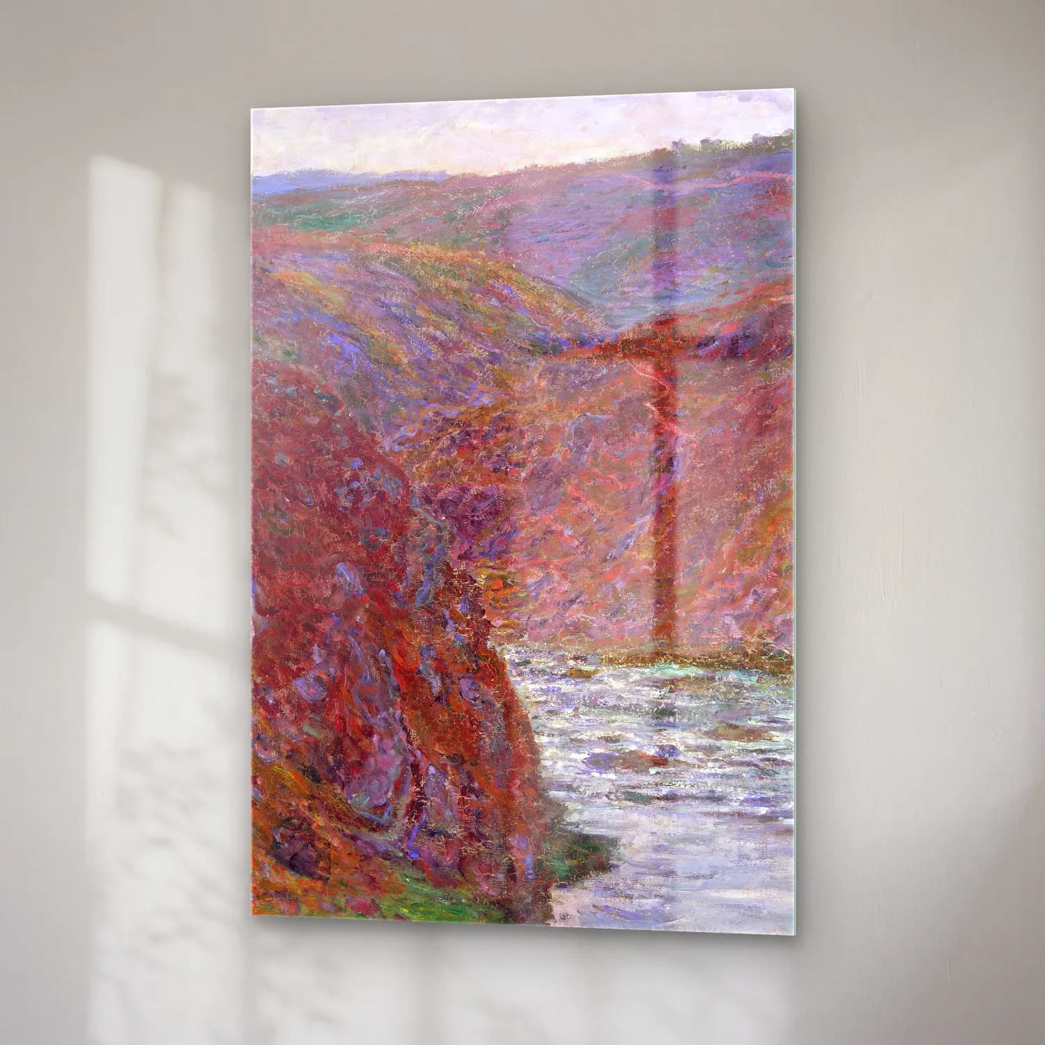 Claude Monet – Valley of the Creuse (Gray Day) cam tablo — sağ açıdan görünüm