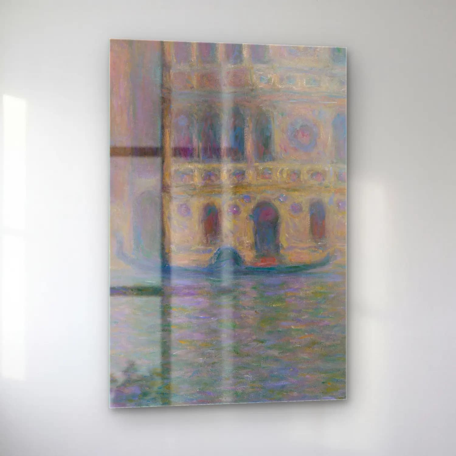 Claude Monet – Venice, Palazzo Dario cam tablo — sol açıdan görünüm