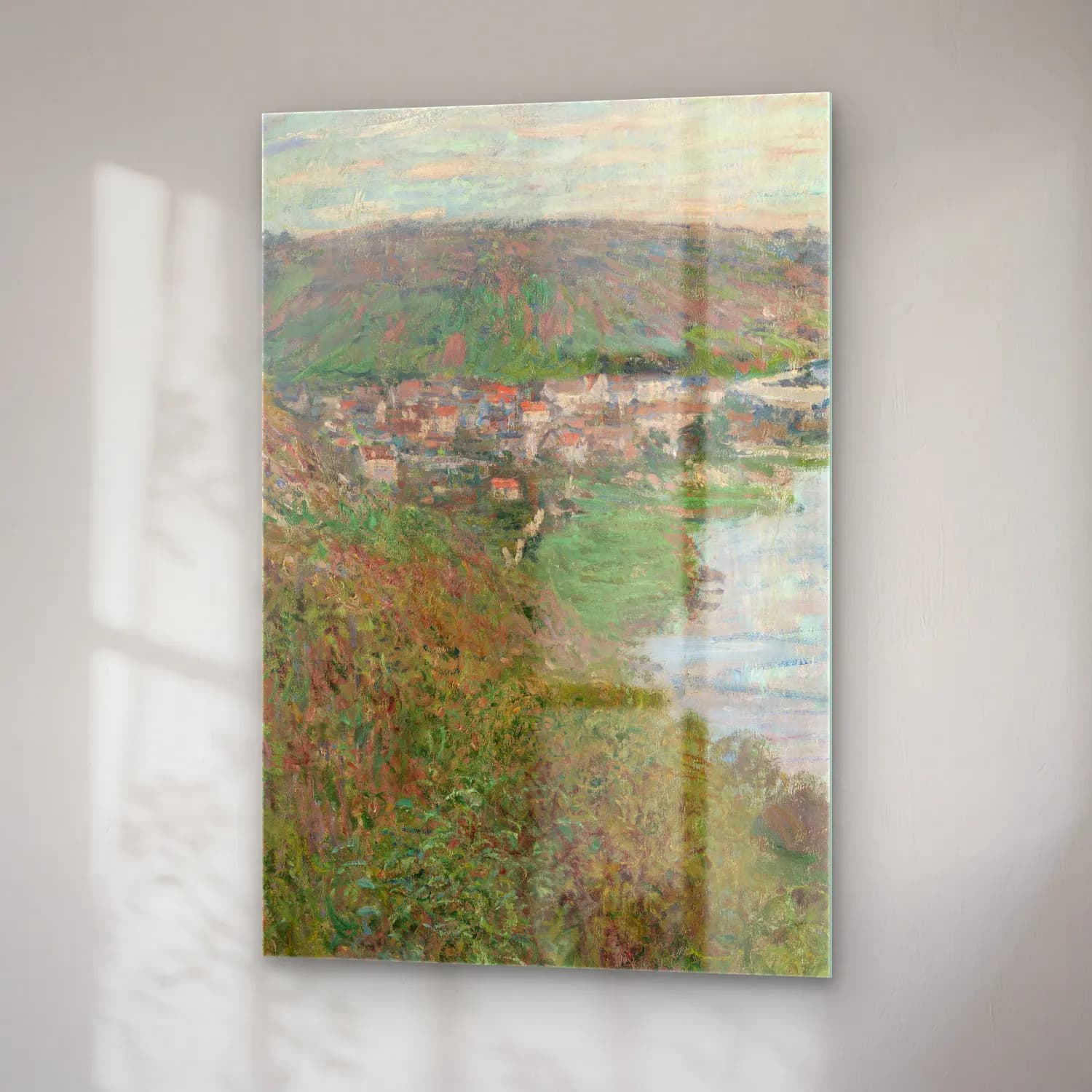 Claude Monet – View of Vétheuil cam tablo — sağ açıdan görünüm