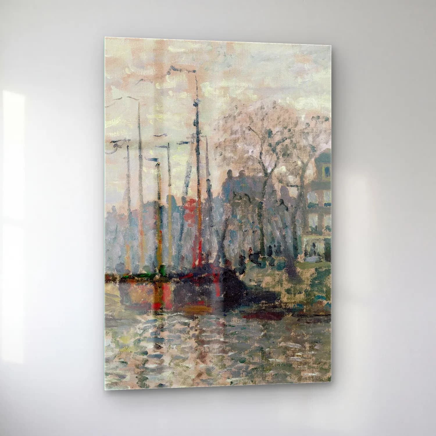 Claude Monet – View of the Prins Hendrikkade and the Kromme Waal in… cam tablo — sol açıdan görünüm