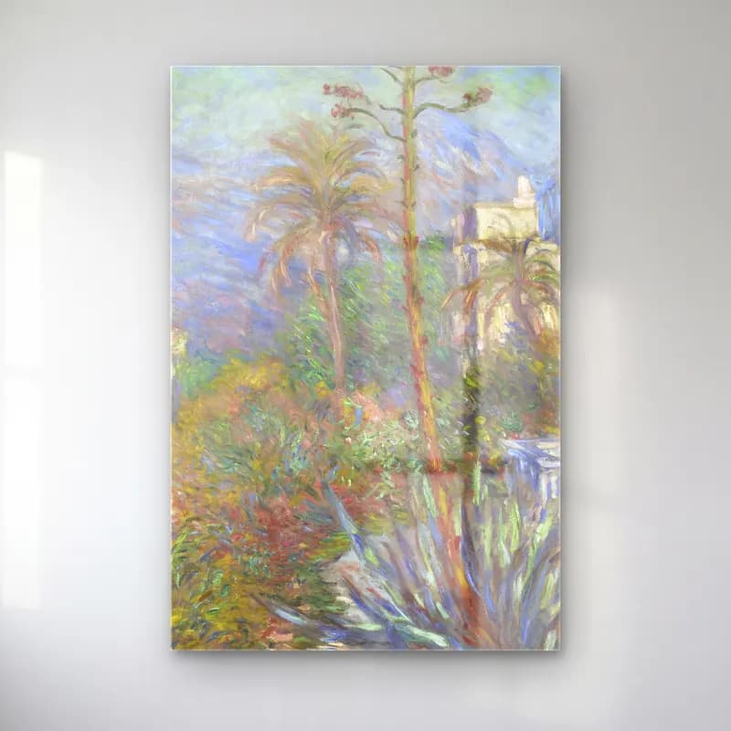 Claude Monet – Villas at Bordighera cam tablo — Claude Monet – Villas at Bordighera — empresyonist i̇talyan sahili