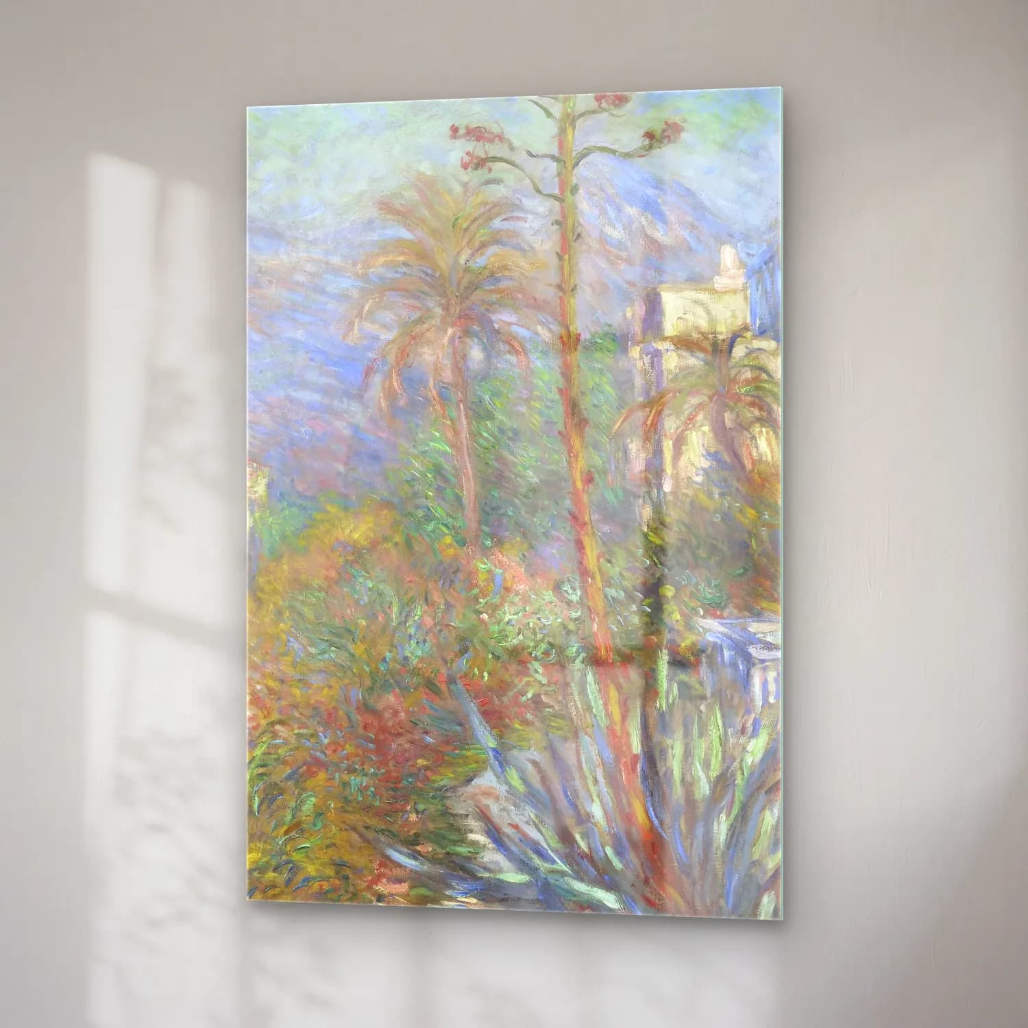 Claude Monet – Villas at Bordighera cam tablo — sağ açıdan görünüm
