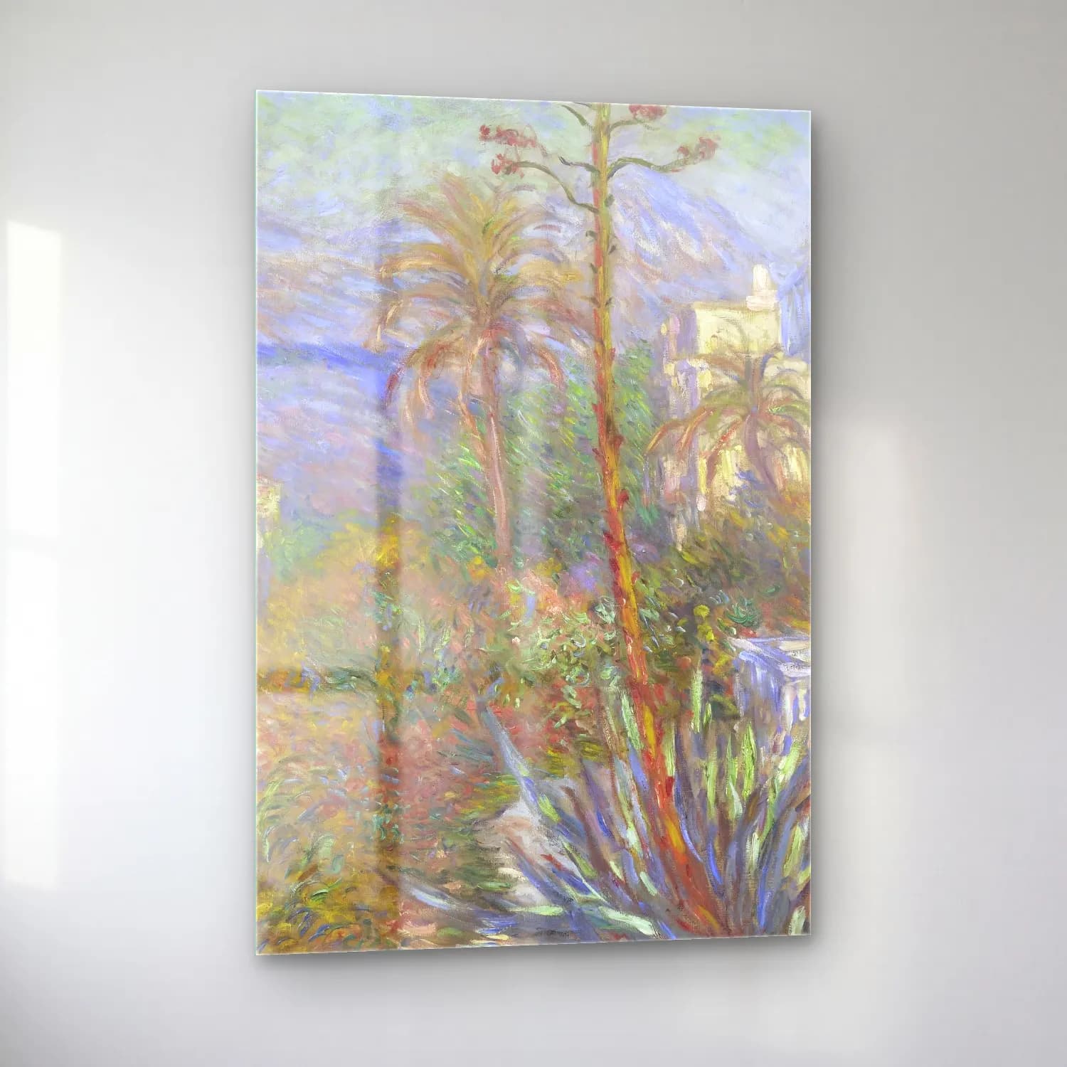 Claude Monet – Villas at Bordighera cam tablo — sol açıdan görünüm