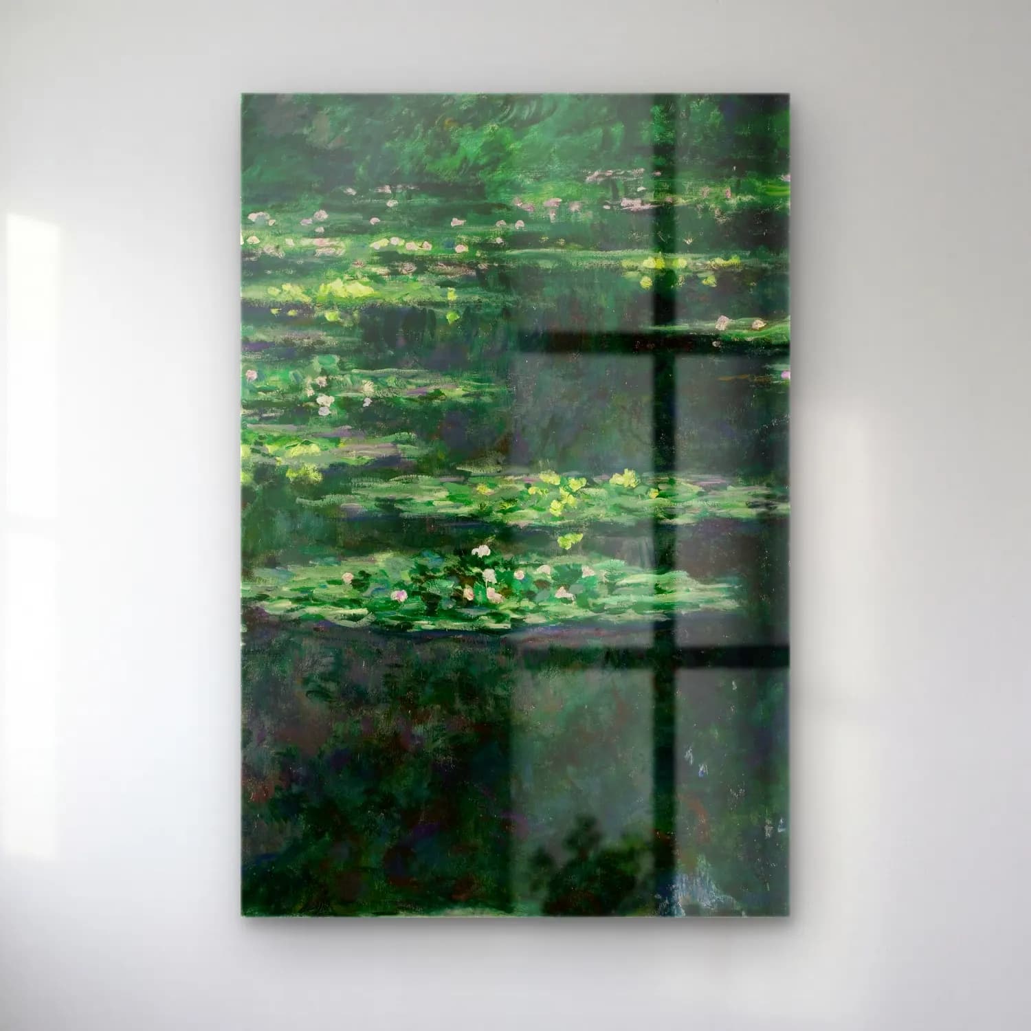 Claude Monet – Waterlilies cam tablo — Claude Monet – Waterlilies — empresyonist nilüfer göleti
