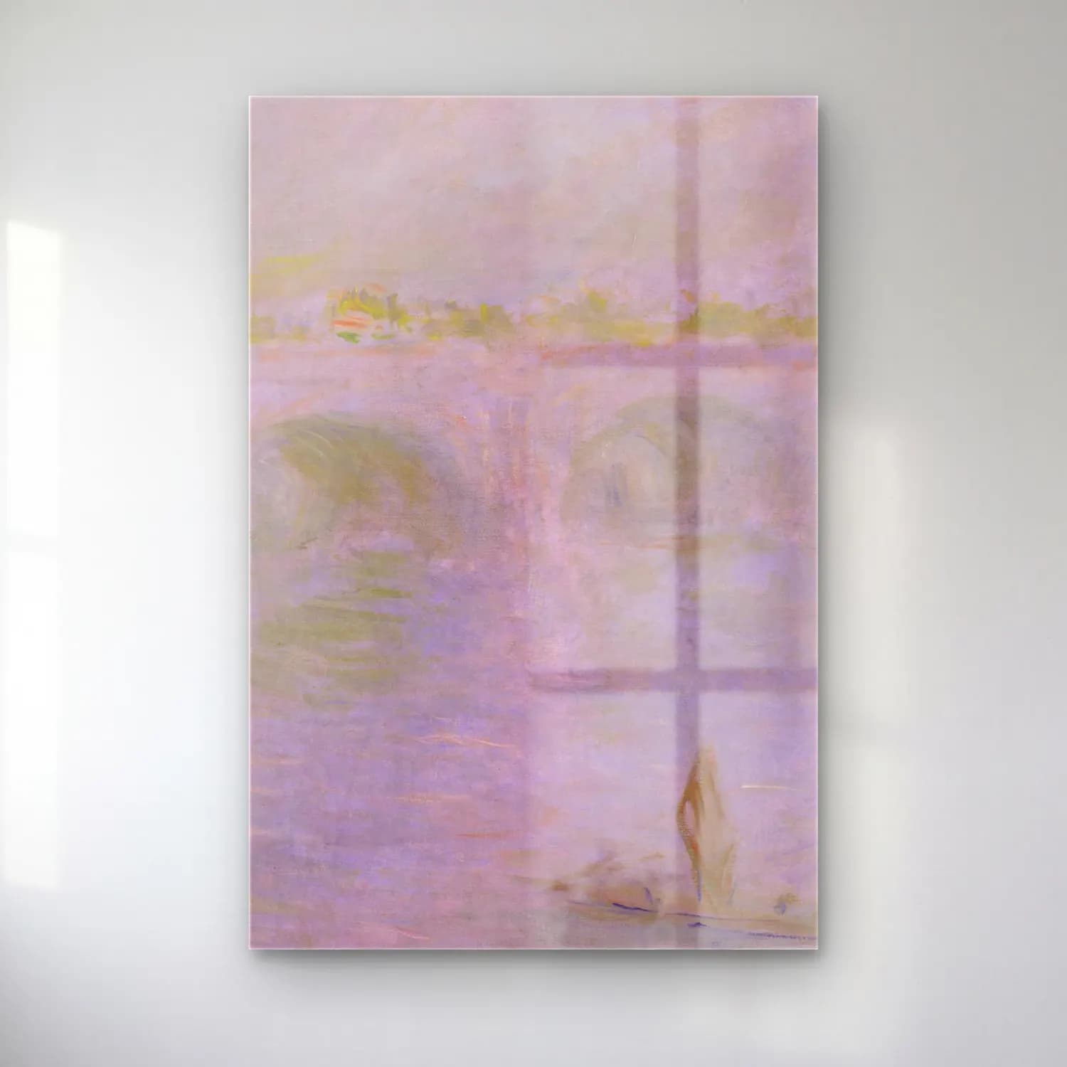 Claude Monet – Waterloo Bridge in London cam tablo — Claude Monet – Waterloo Bridge in London — empresyonist liman ve tekneler