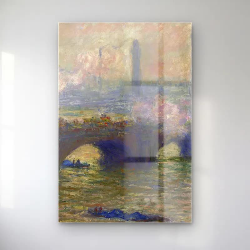 Claude Monet – Waterloo Bridge,Gray Day cam tablo — Claude Monet – Waterloo Bridge,Gray Day — empresyonist köprü