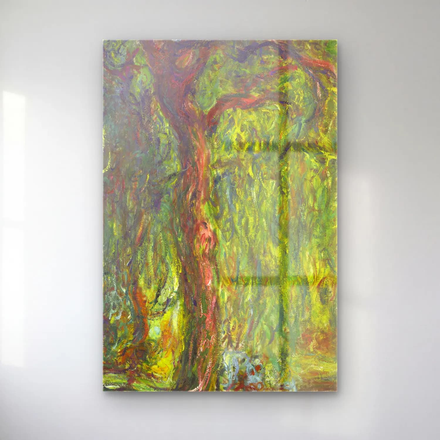 Claude Monet – Weeping Willow cam tablo — Claude Monet – Weeping Willow — empresyonist yalnız ağaç