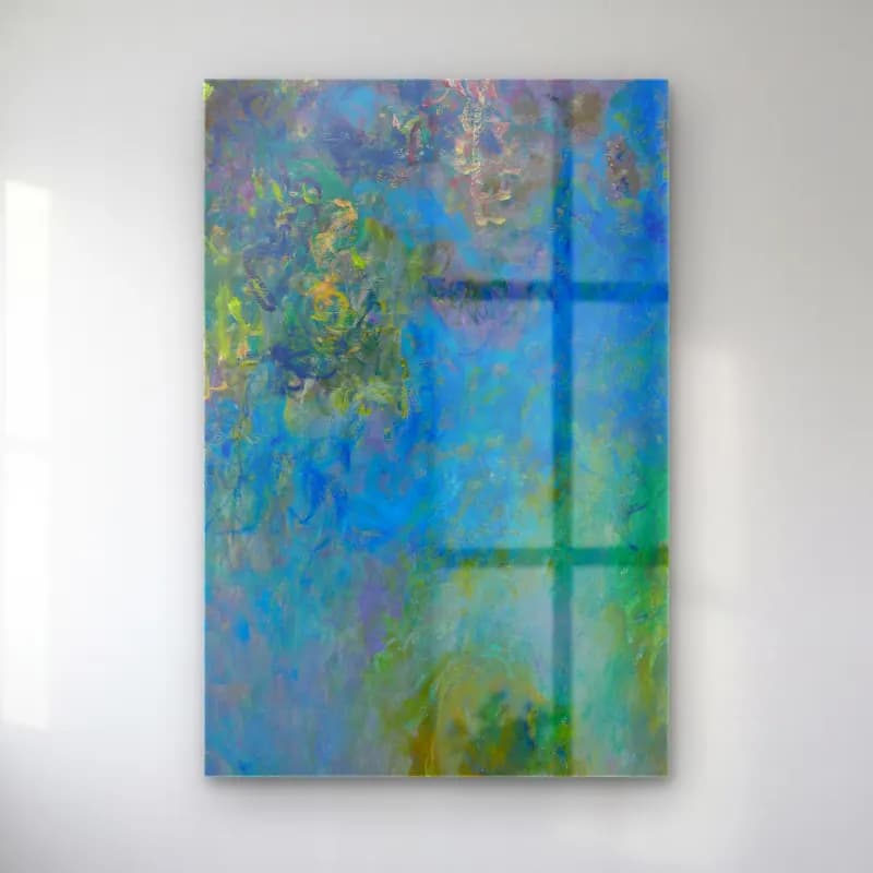 Claude Monet – Wisteria (circa 1925) cam tablo — Claude Monet – Wisteria (circa 1925) — empresyonist nilüfer göleti