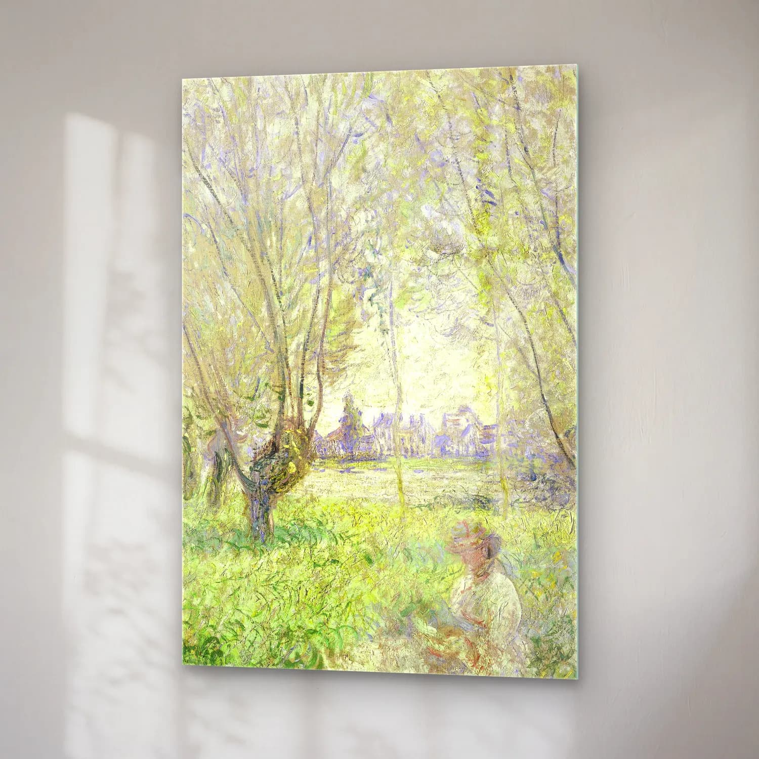 Claude Monet – Woman Seated under the Willows cam tablo — sağ açıdan görünüm