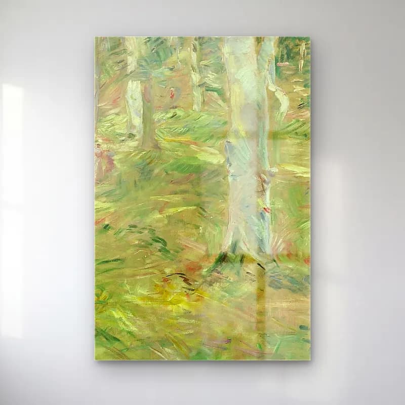Berthe Morisot – Forêt de Compiègne cam tablo — Berthe Morisot – Forêt de Compiègne — empresyonist orman