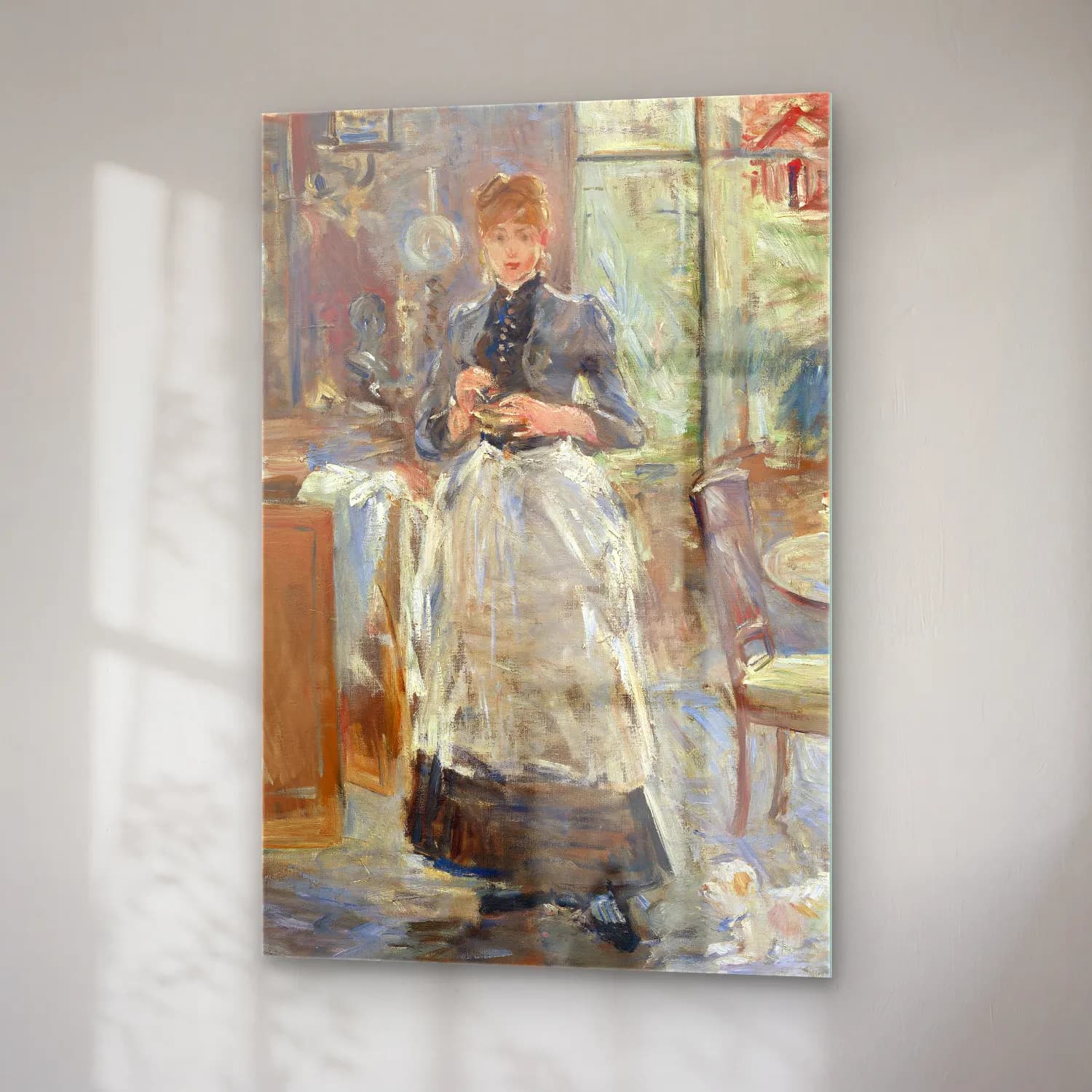 Berthe Morisot – In the Dining Room cam tablo — sağ açıdan görünüm